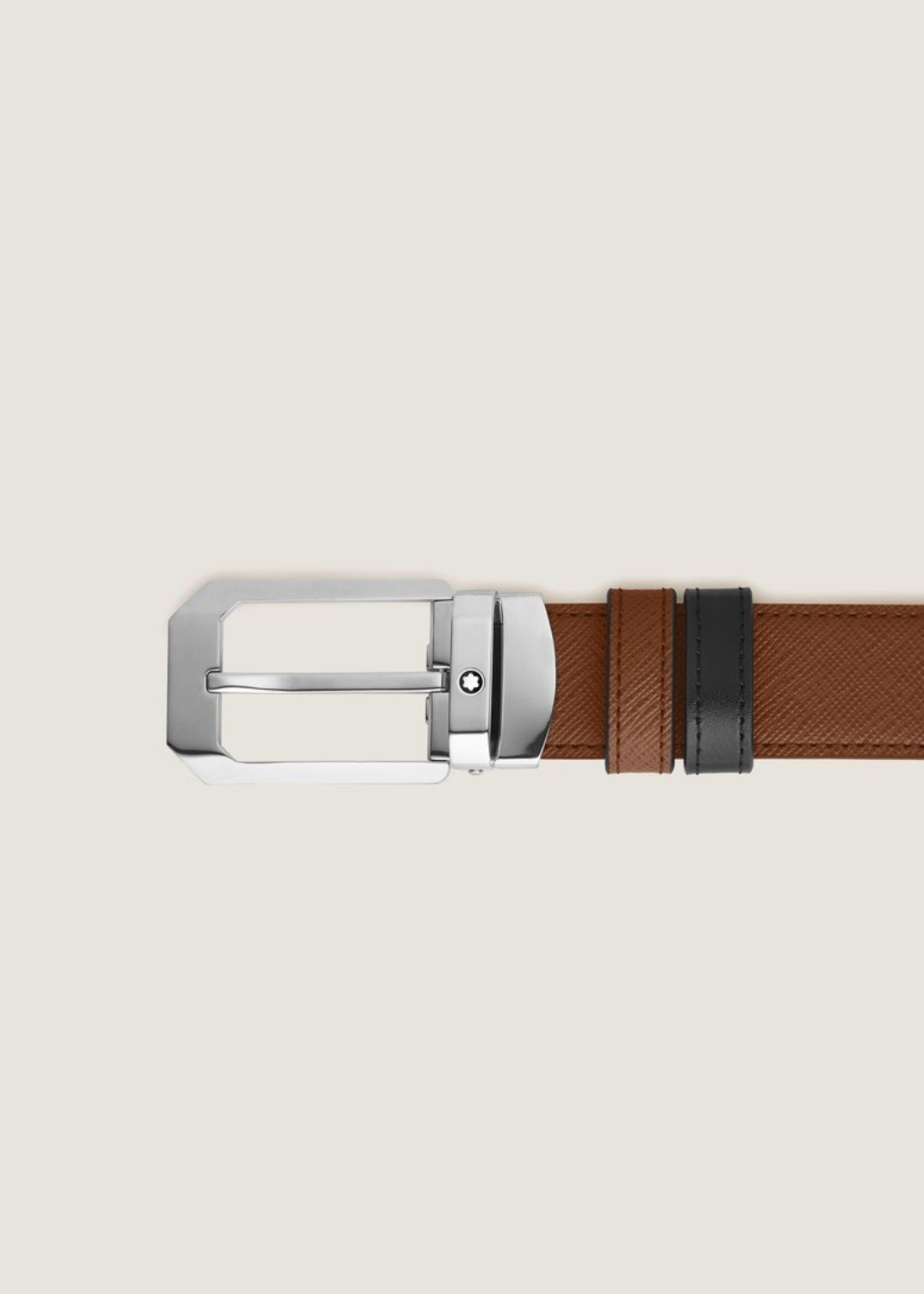 Montblanc  Riem 30 mm Palladium Sartorial Omkeerbaar Fauve/Black