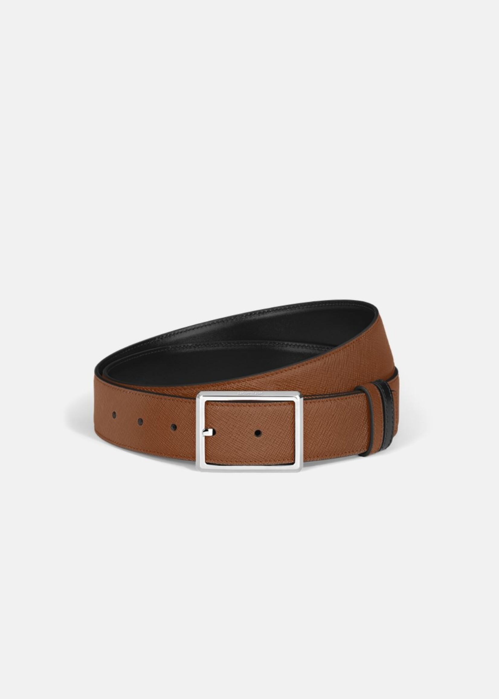 Montblanc Riem 35 mm Palladium Omkeerbaar Sartorial Fauve/ Meisterstück Black