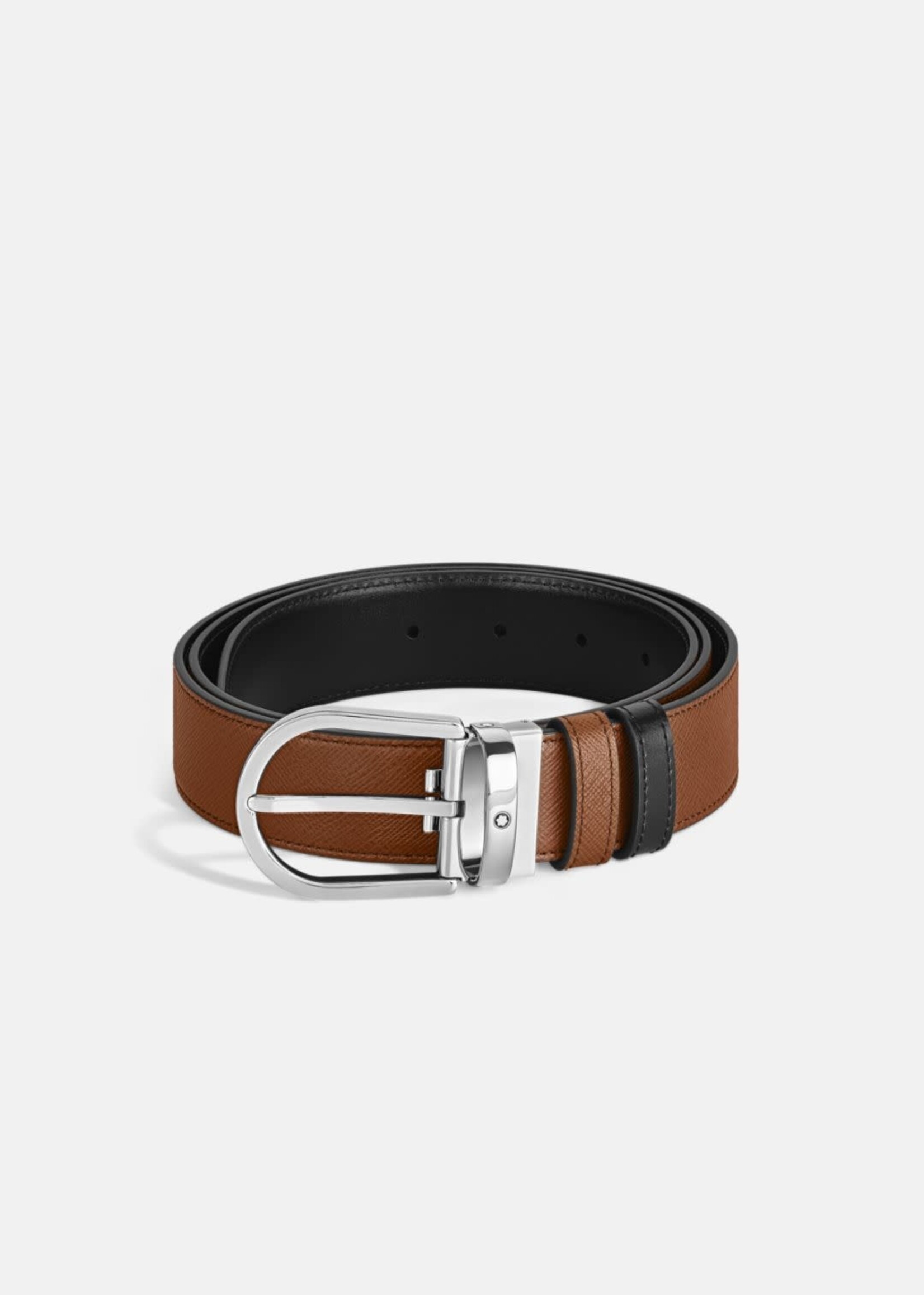 Montblanc Riem 35 mm Palladium Omkeerbaar Sartorial Fauve / Meisterstück Black