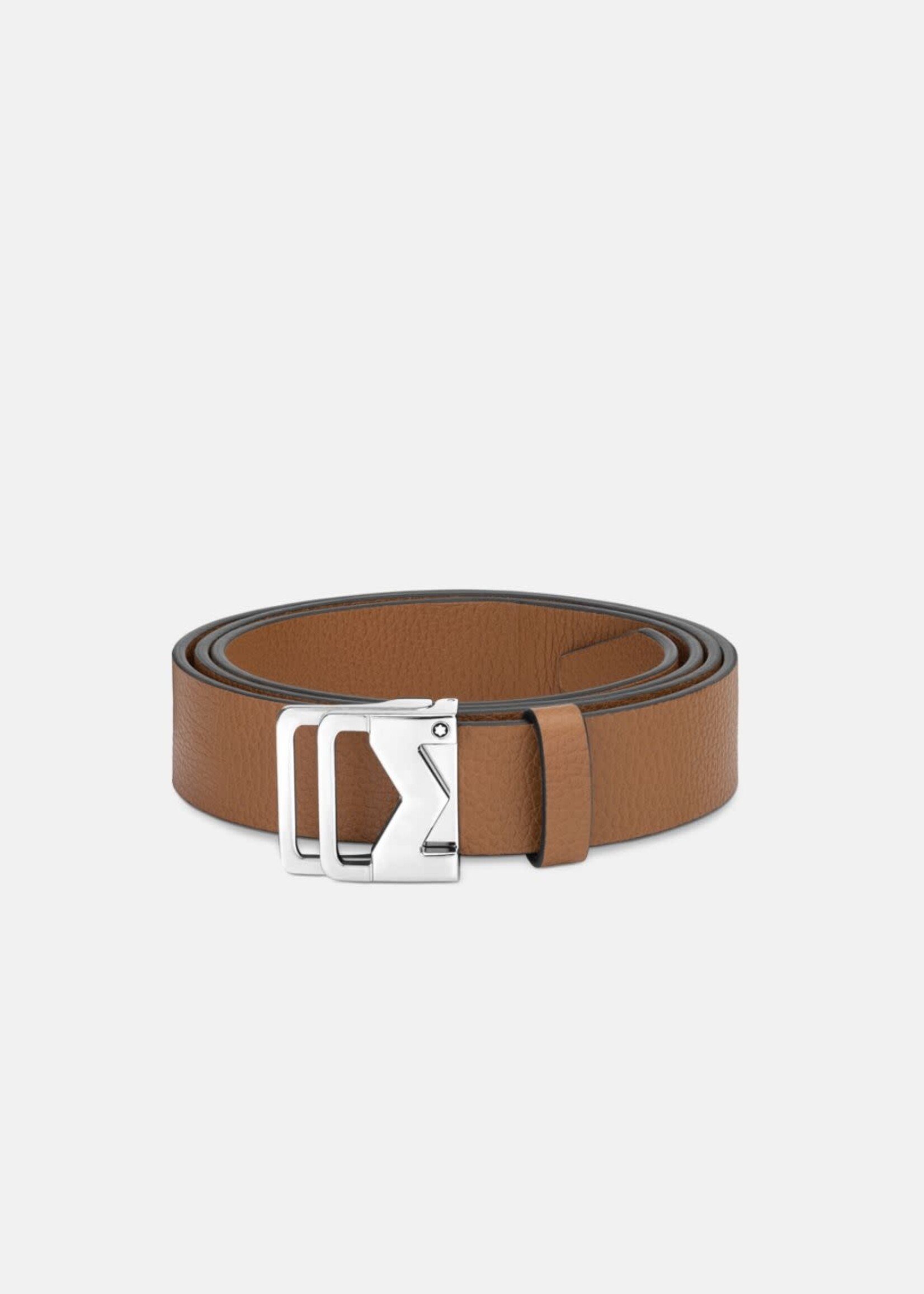 Montblanc Riem 35 mm Palladium M Logo Soft Grain Caramel