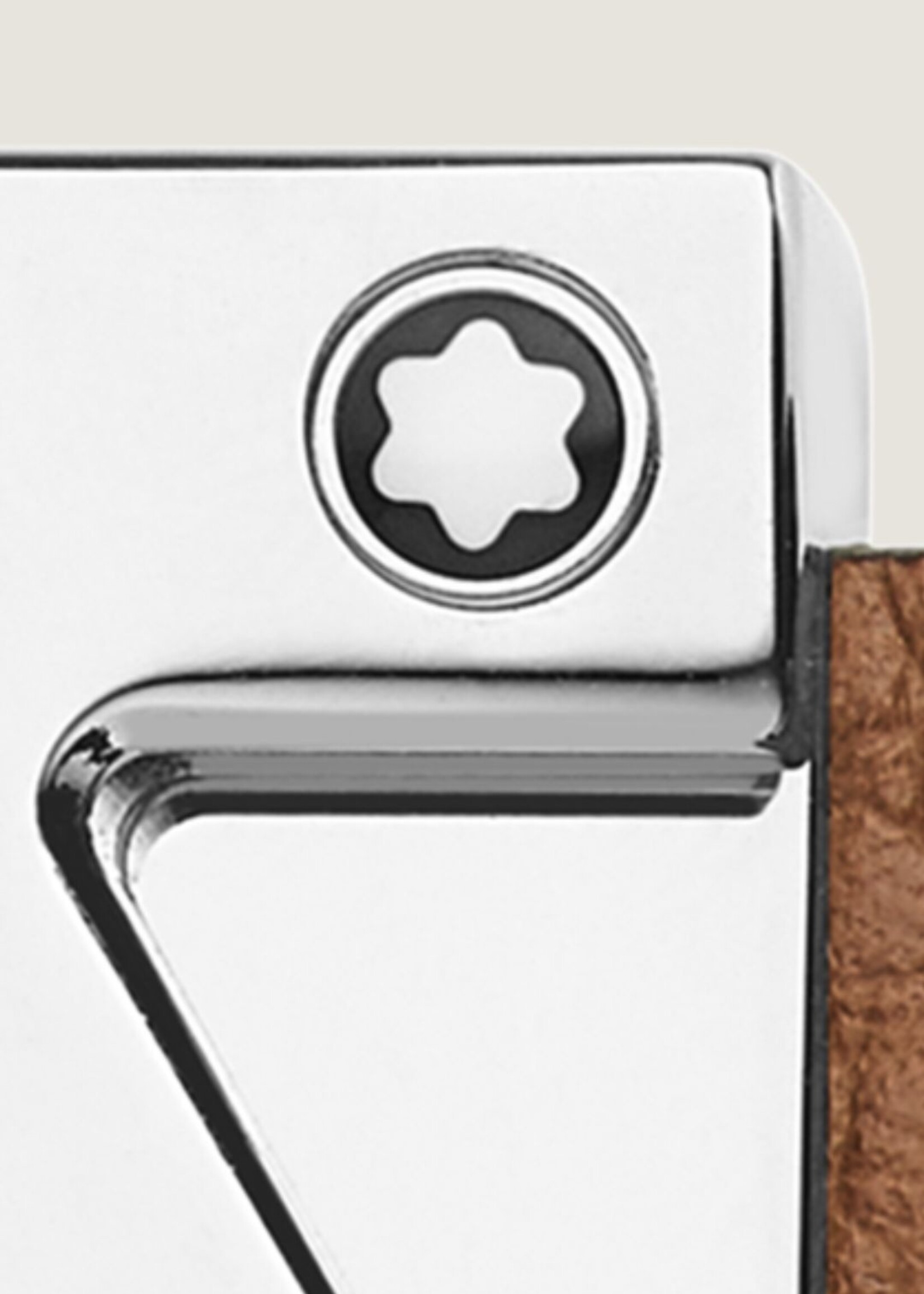 Montblanc Riem 35 mm Palladium M Logo Soft Grain Caramel