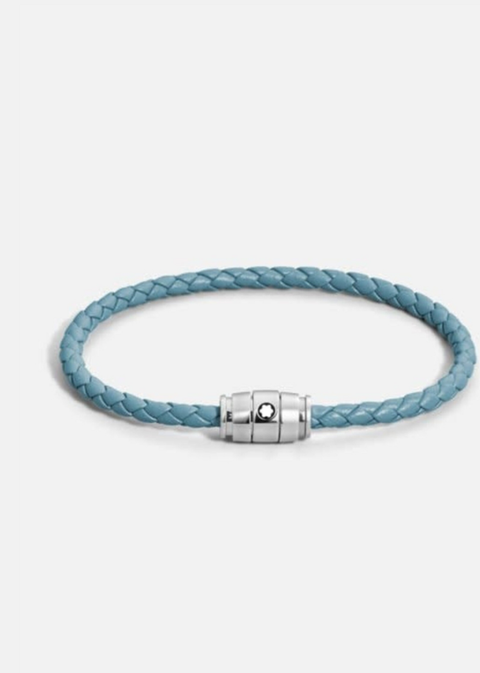 Montblanc Armband 3 rings Smoky Blue /68  Leather & Steel