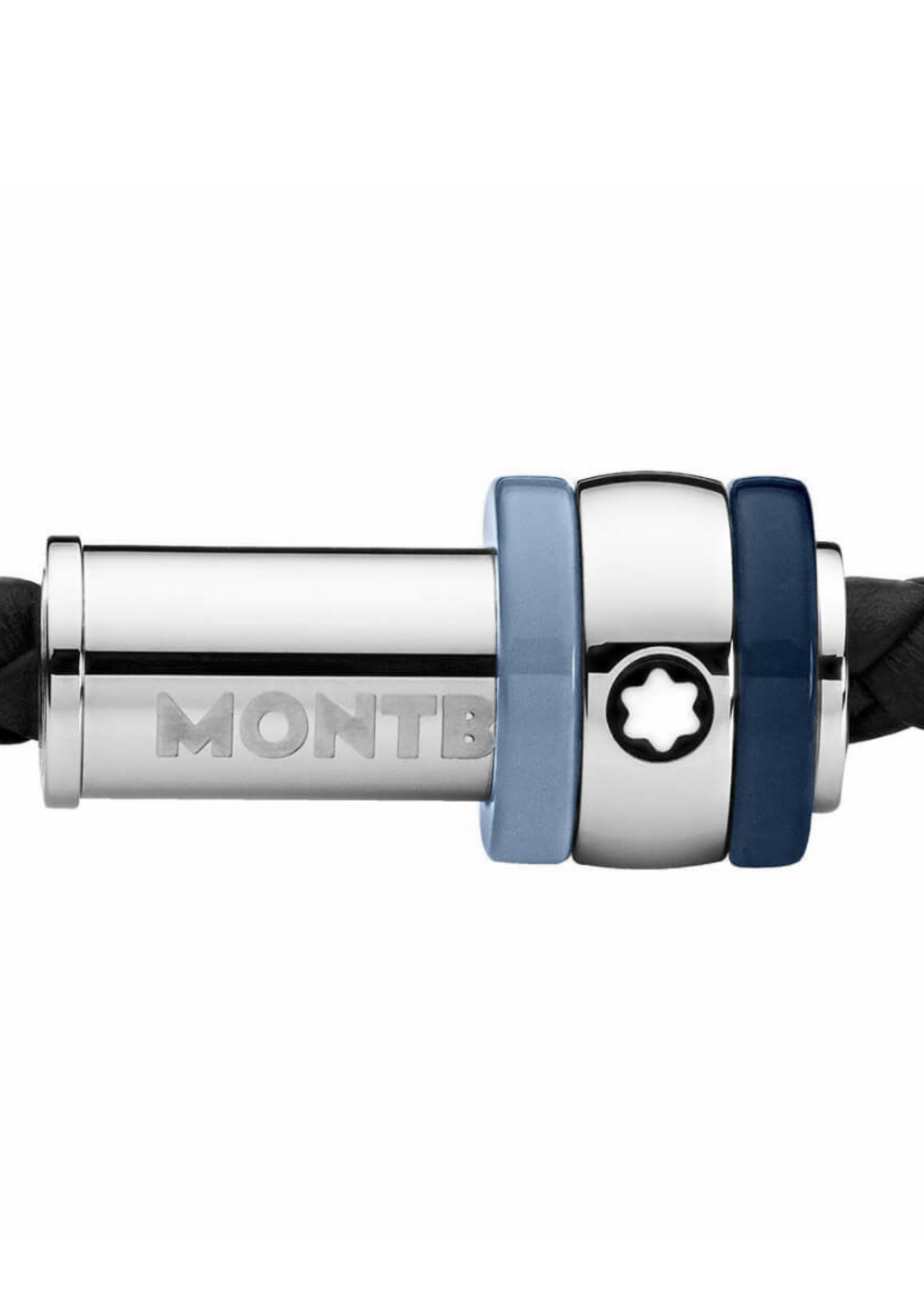 Montblanc Armband Ice Sea Blue Steel/Leather /63