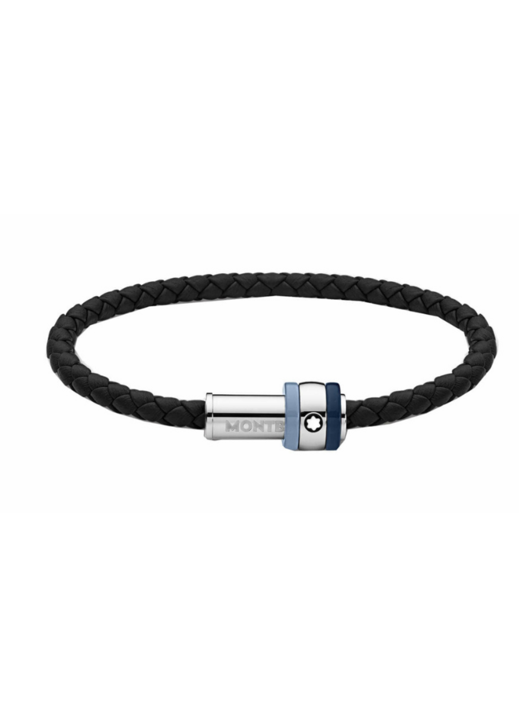 Montblanc Armband Ice Sea Blue Steel/Leather /63