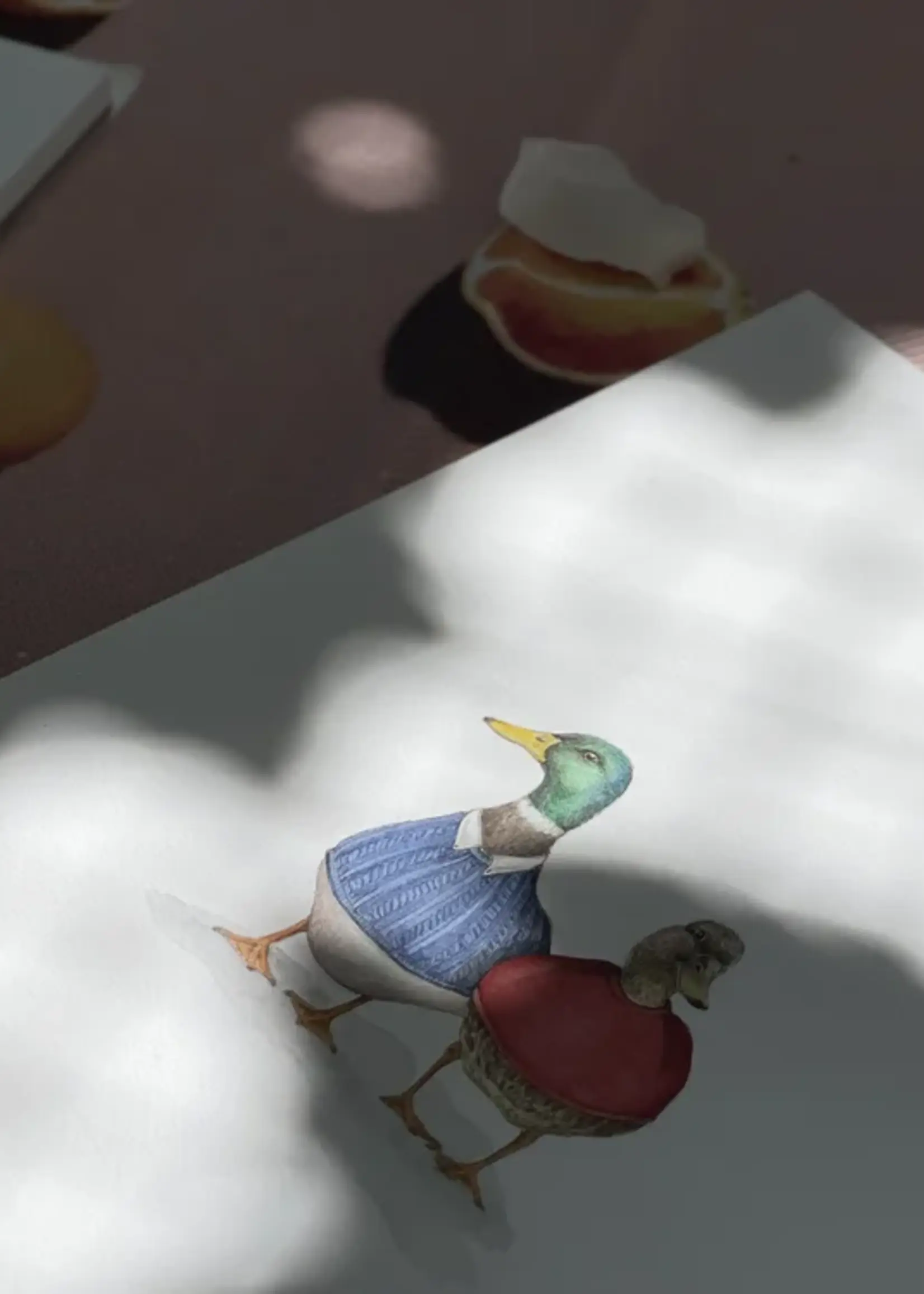 Maison Tribu Wenskaart Art All Season - Ducks Feeling Festive