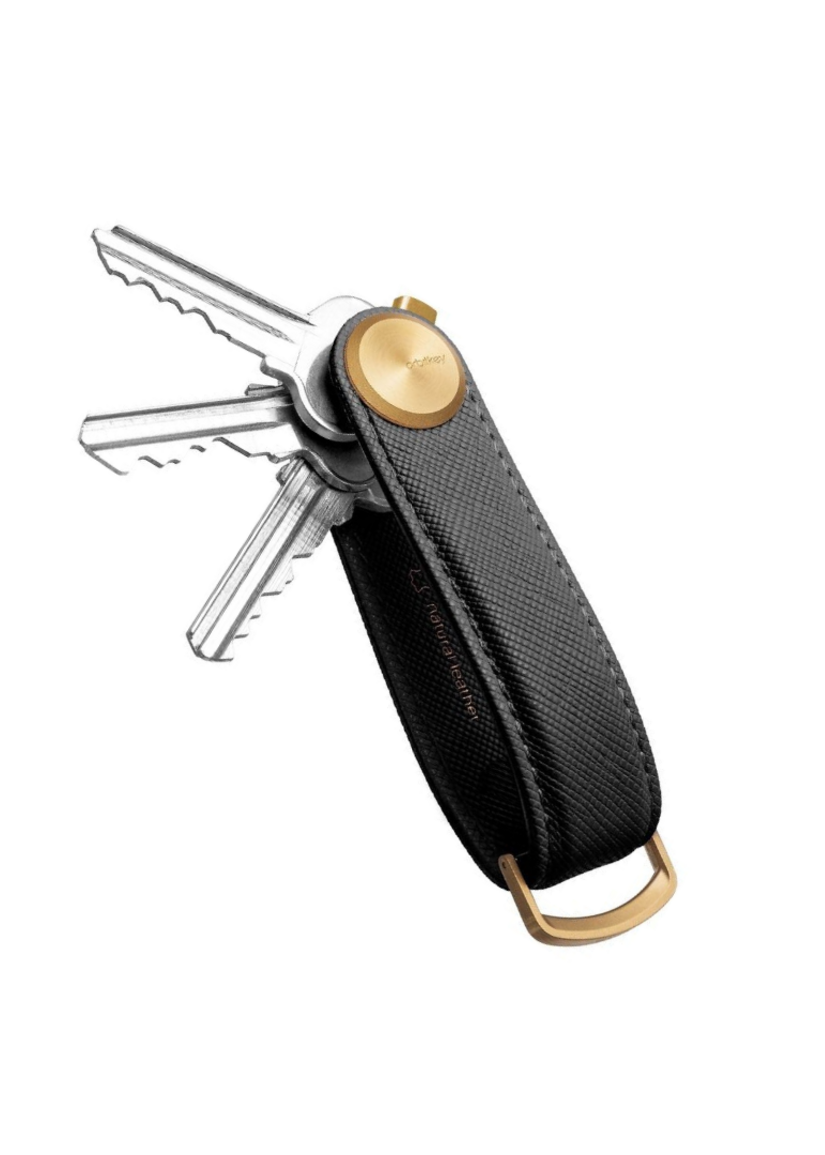 Orbitkey Organizer Pro 2.0 Saffiano Leather Black/Gold