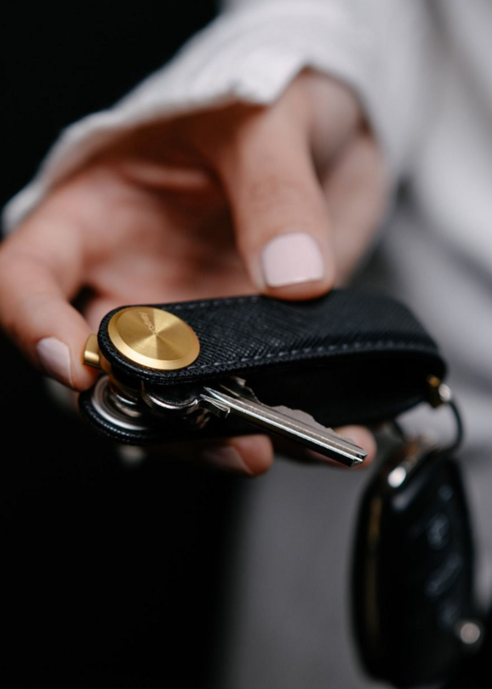 Orbitkey Organizer Pro 2.0 Saffiano Leather Black/Gold