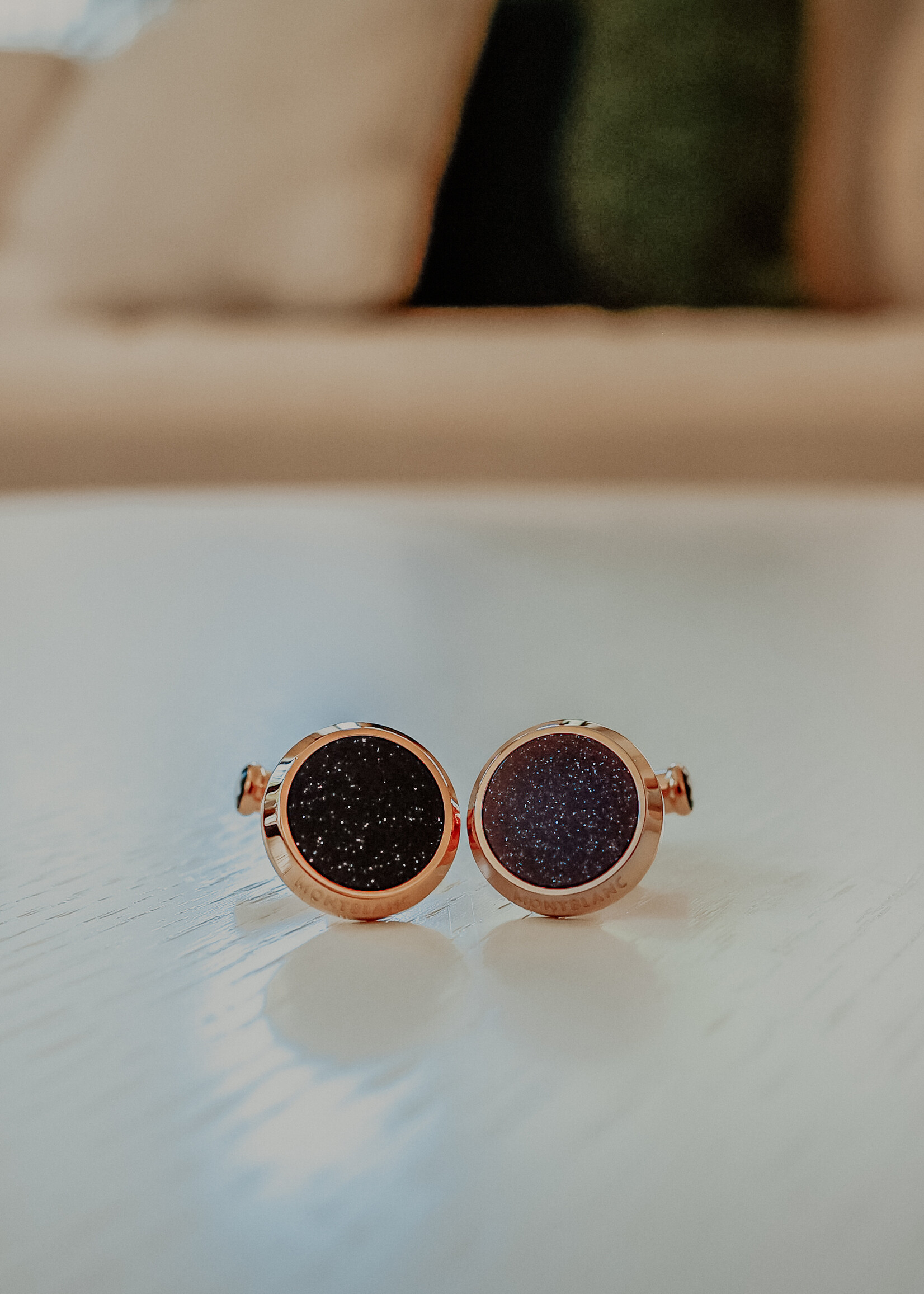 Montblanc Manchetknopen Blue Goldstone