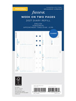 Filofax Agenda Vulling 2027 Personal Wit week/2pag. Hor.