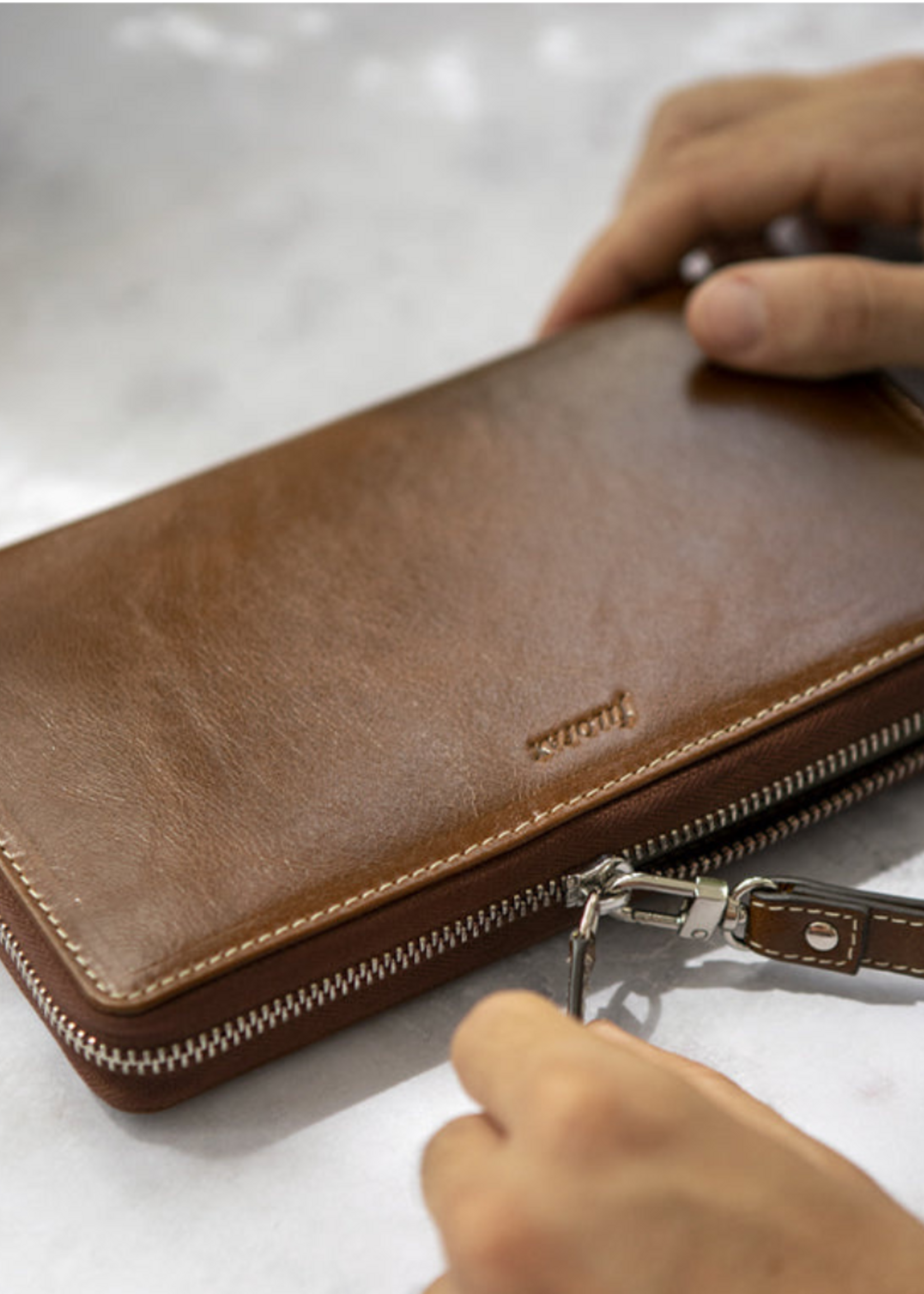Filofax Organiser Personal Compact Zip Malden Ochre