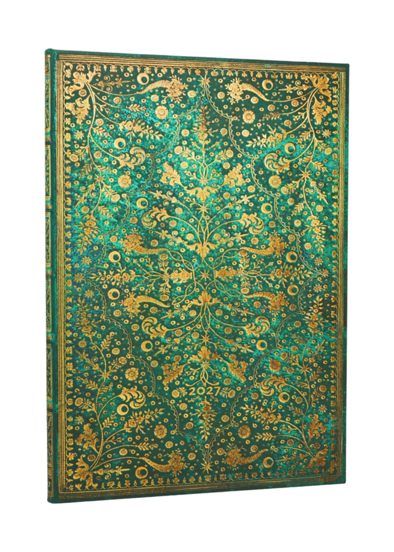 Paperblanks Agenda 2027 Grande Week/2pag. Verticaal - Emerald Flower