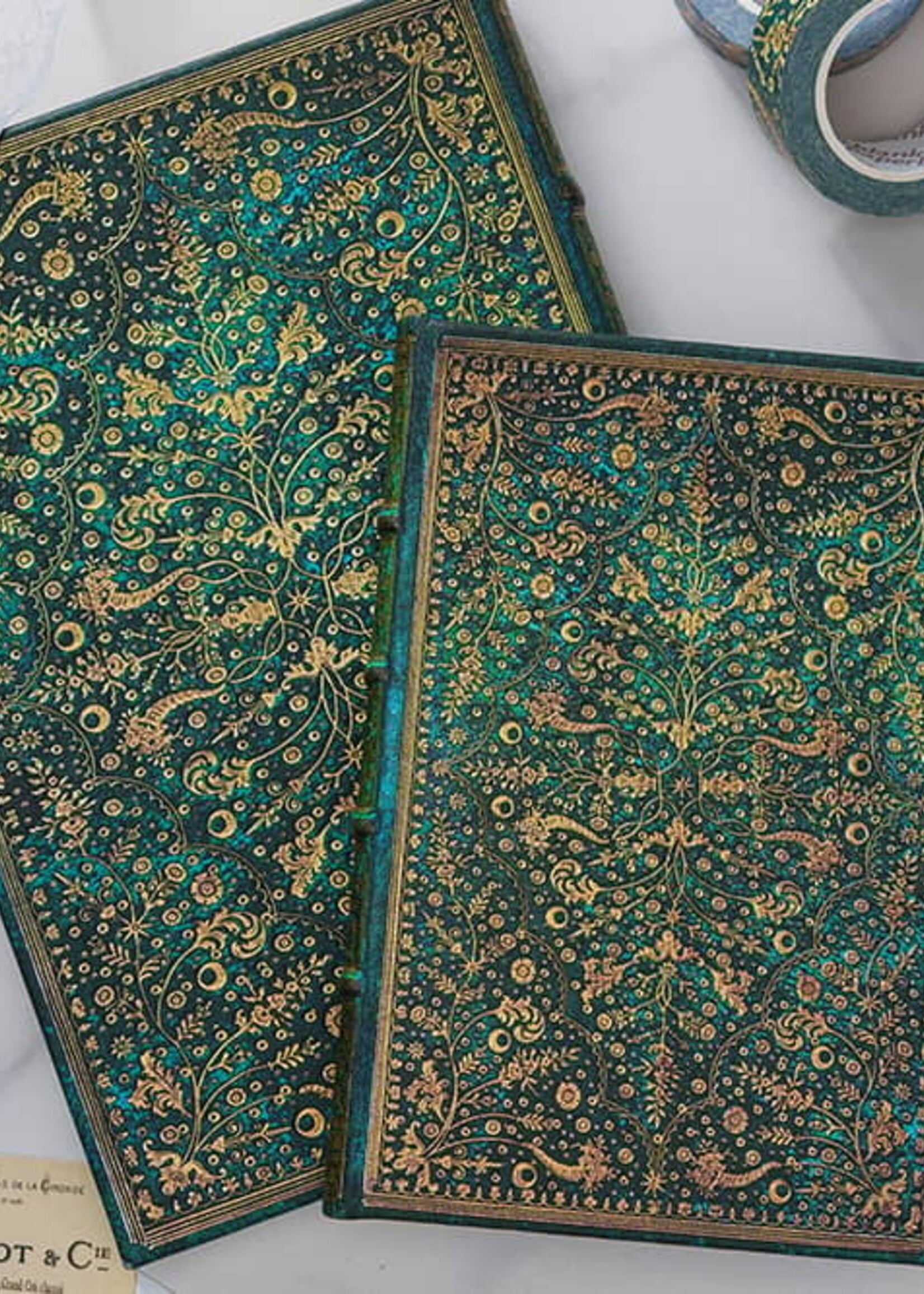 Paperblanks Agenda 2027 Grande Week/2pag. Verticaal - Emerald Flower