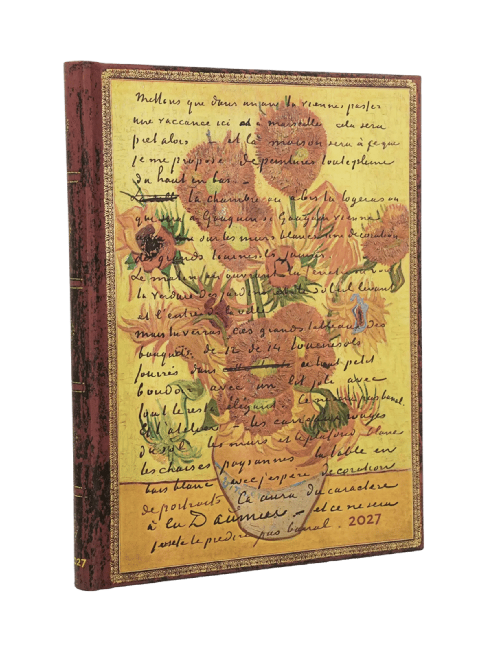 Paperblanks Agenda 2027 Ultra Week/2pag. Verticaal - Van Gogh Sunflowers