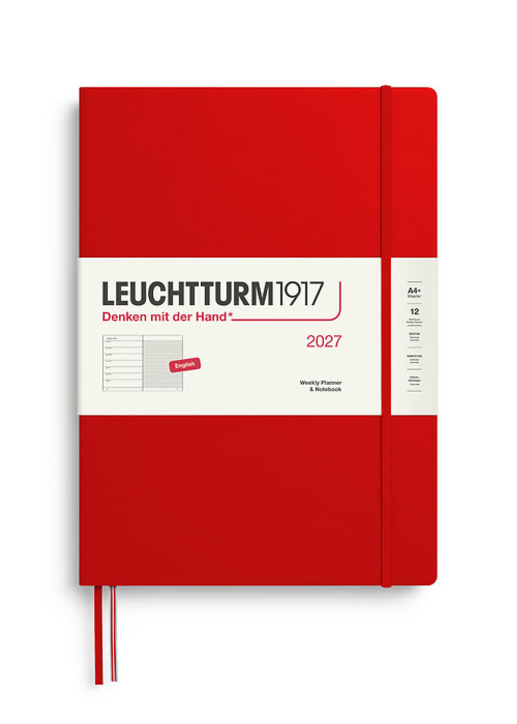 Leuchtturm1917 Agenda 2027 Master Hard Cover Weekly/Note Cherry