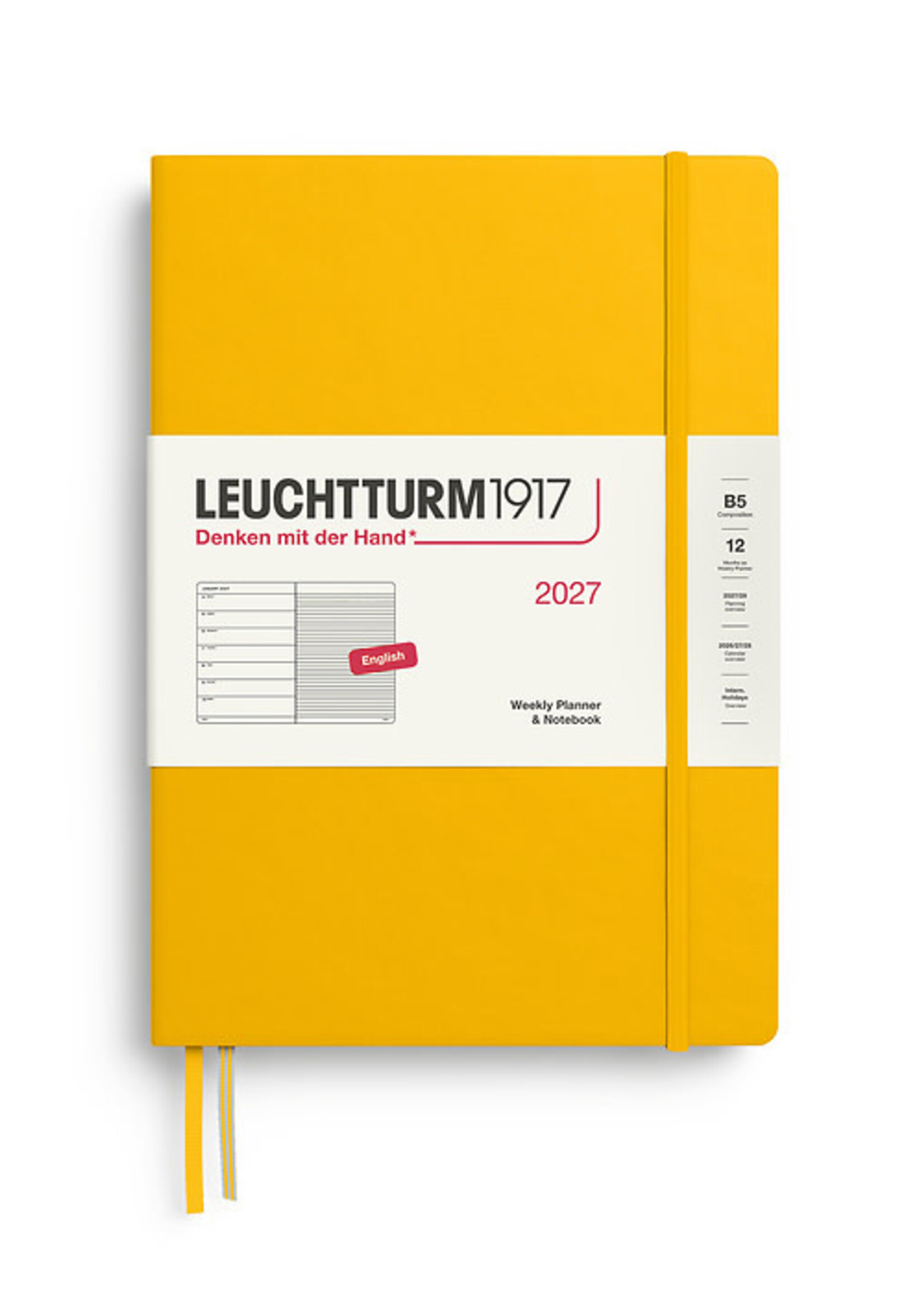 Leuchtturm1917 Agenda 2027 Composition Hard Cover Weekly/Note Sunflower