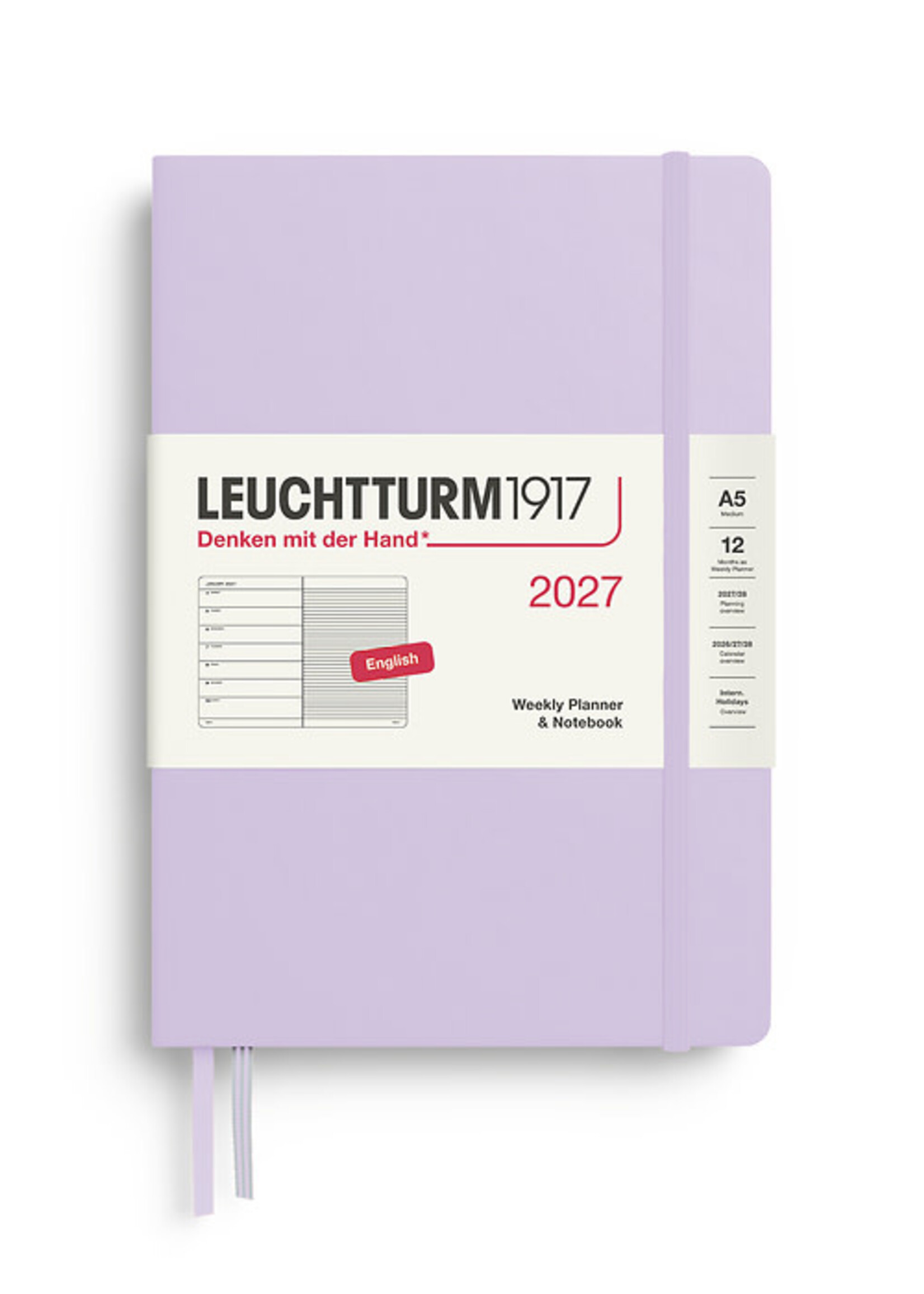 Leuchtturm1917 Agenda 2027 Medium Soft Cover Weekly/Note Lilac