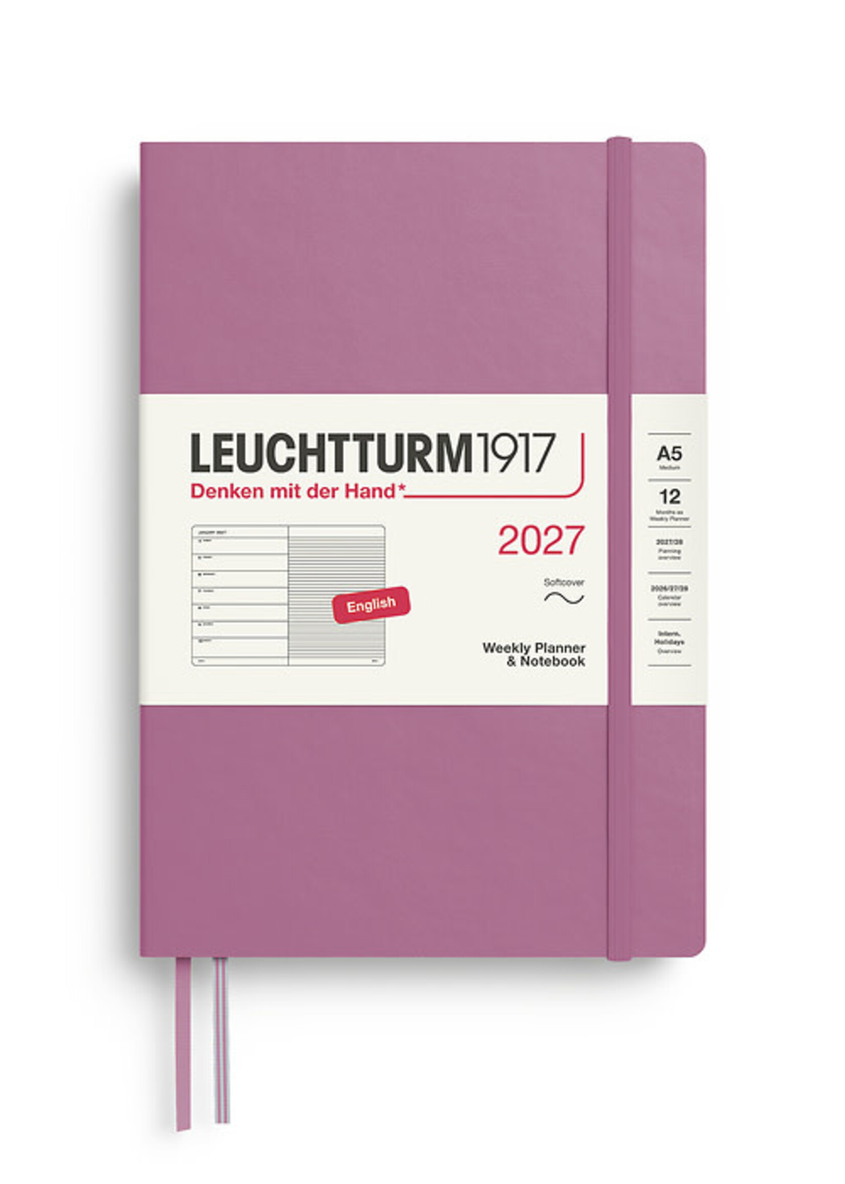 Leuchtturm1917 Agenda 2027 Medium Soft Cover Weekly/Note Dusty