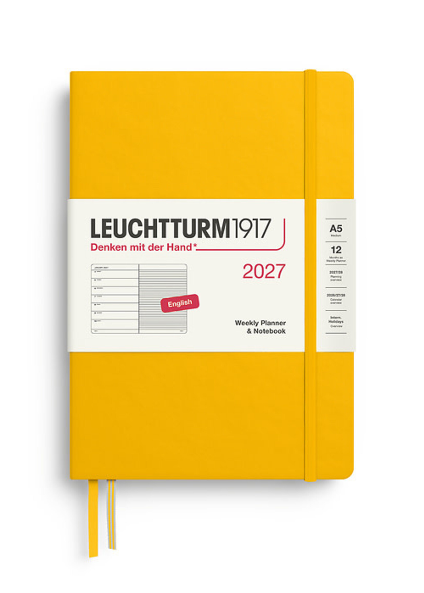 Leuchtturm1917 Agenda 2027 Medium Soft Cover Weekly/Note Sunflower