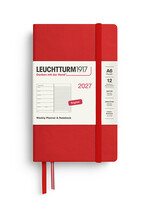 Leuchtturm1917 Agenda 2027 Pocket Soft Cover Weekly/Note Cherry