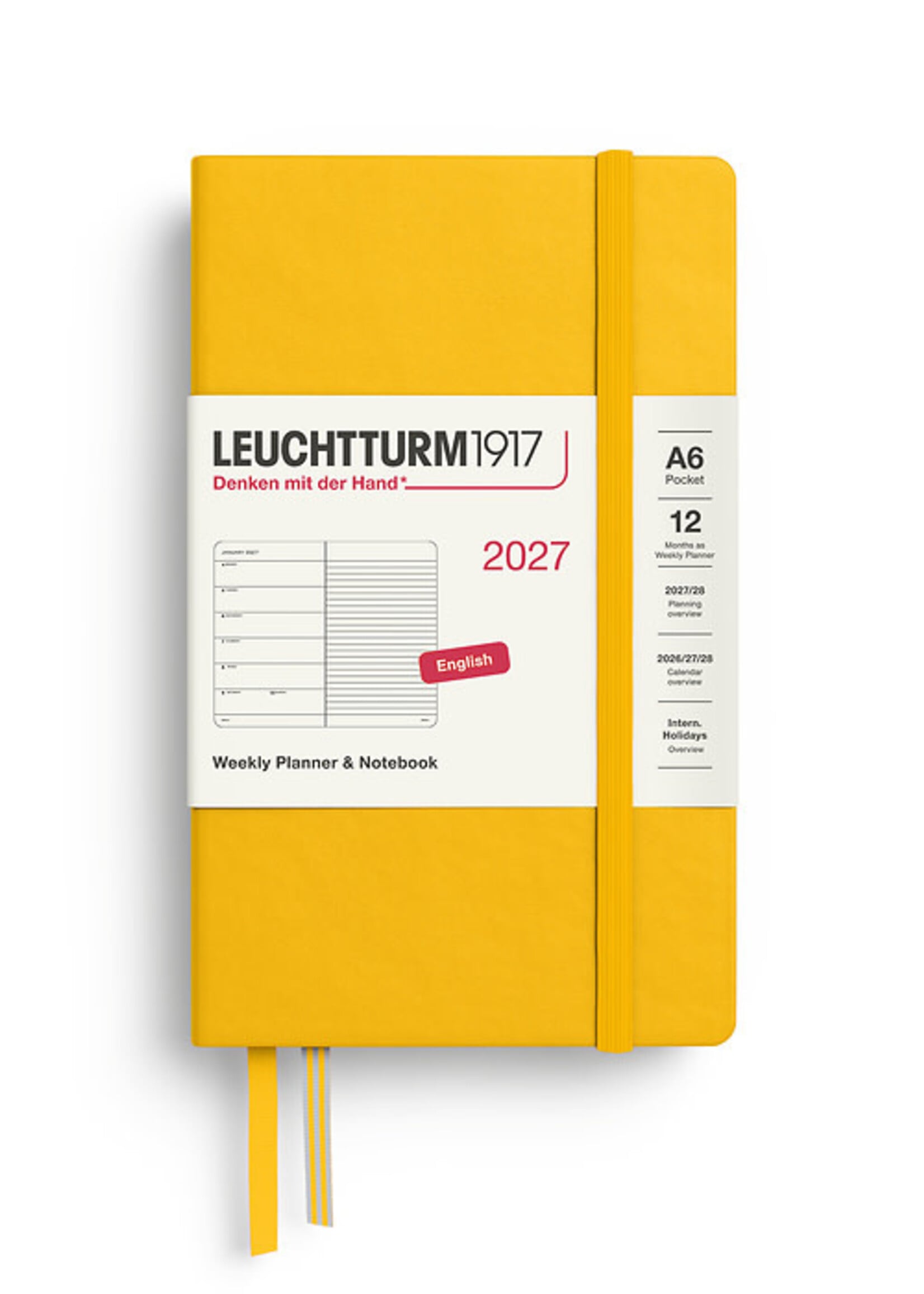 Leuchtturm1917 Agenda 2027 Pocket Soft Cover Weekly/Note Sunflower
