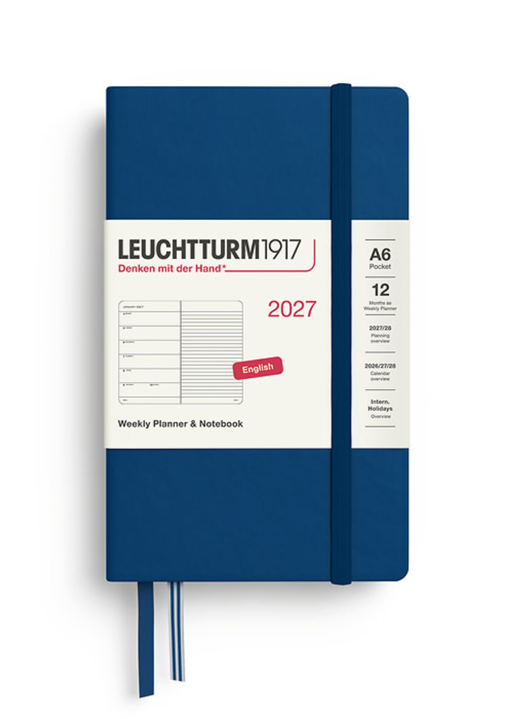 Leuchtturm1917 Agenda 2027 Pocket Soft Cover Weekly/Note Indigo