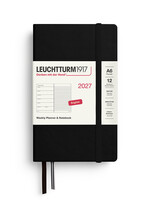 Leuchtturm1917 Agenda 2027 Pocket Soft Cover Weekly/Note Black