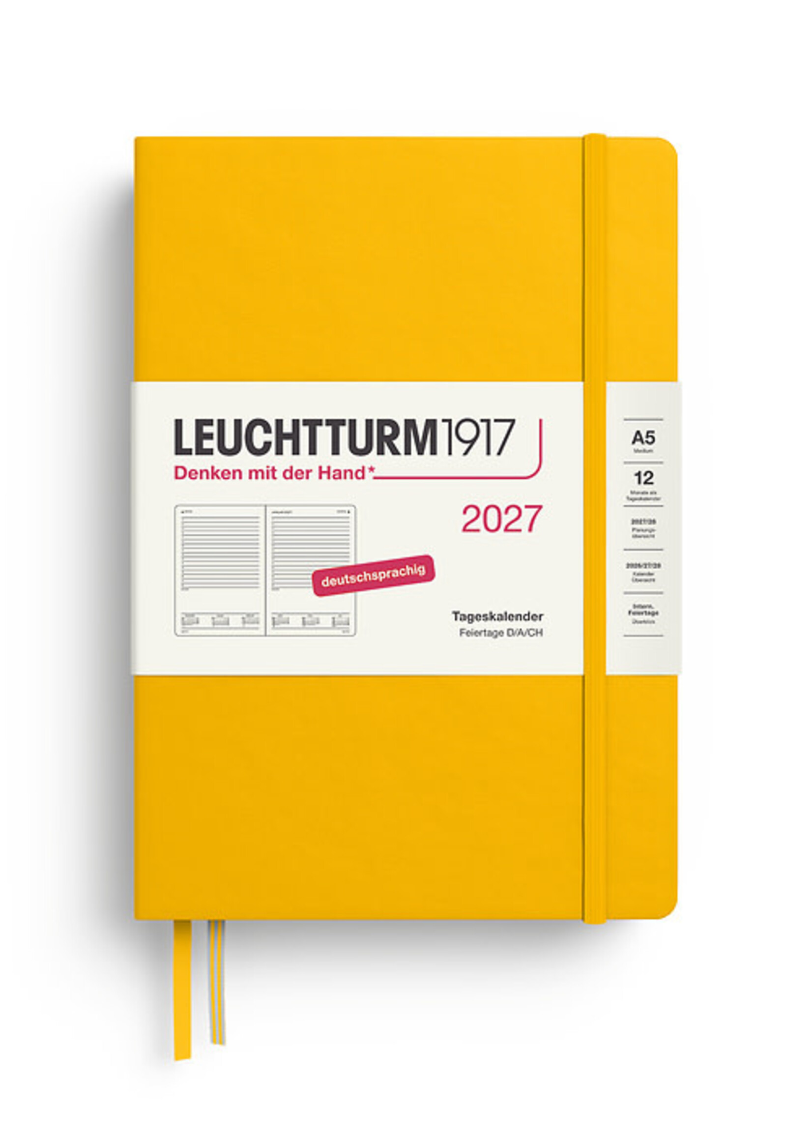 Leuchtturm1917 Agenda 2027 Medium Hard Cover Daily Sunflower
