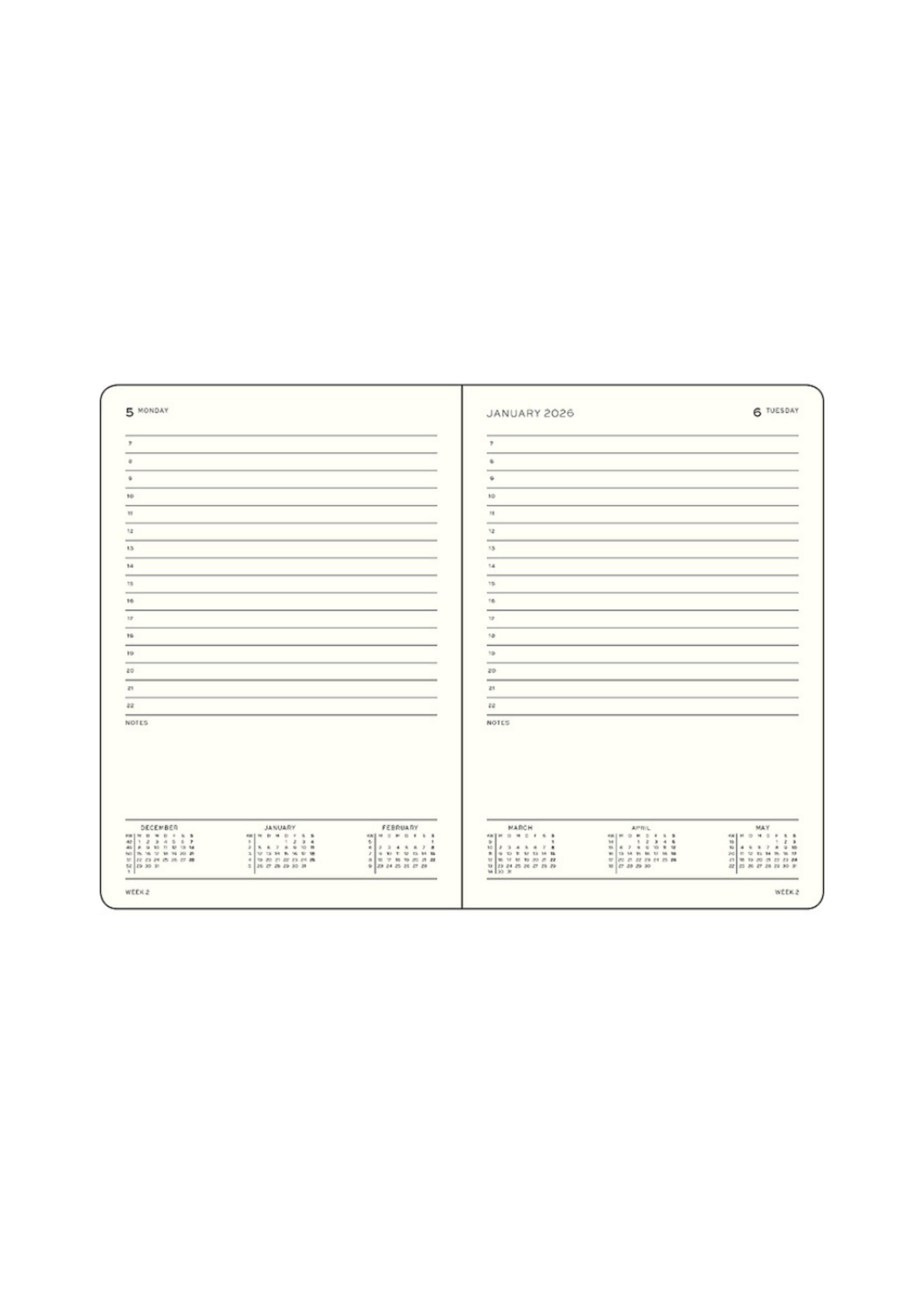 Leuchtturm1917 Agenda 2027 Medium Hard Cover Daily Sunflower