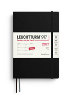 Leuchtturm1917 Agenda 2027 Medium Soft Cover Weekly + Note Black