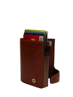Tony Perotti Cardprotector Twin Wallet met voorvak Vintage Brown