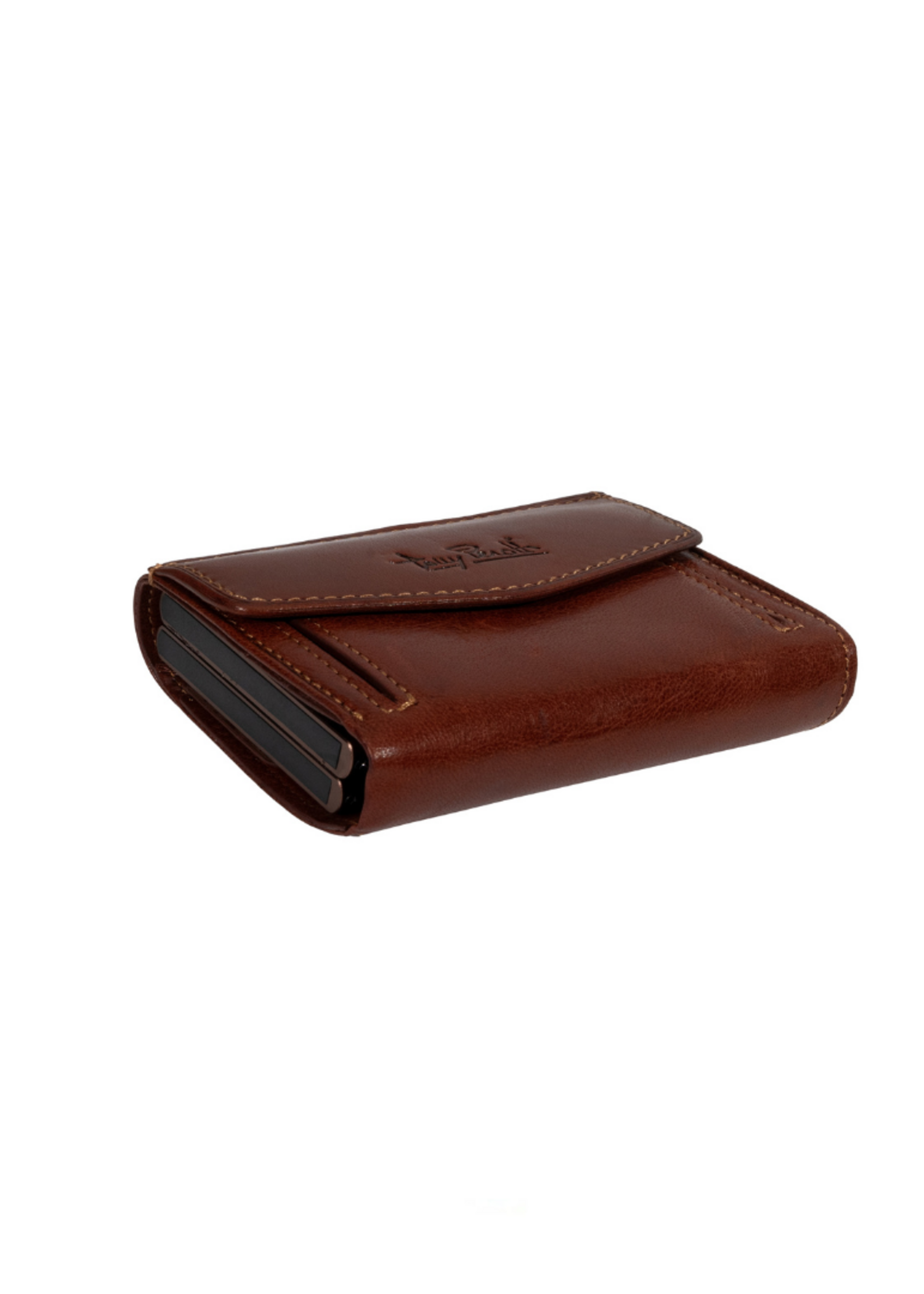 Tony Perotti Cardprotector Twin Wallet RFID met voorvak Vintage Brown