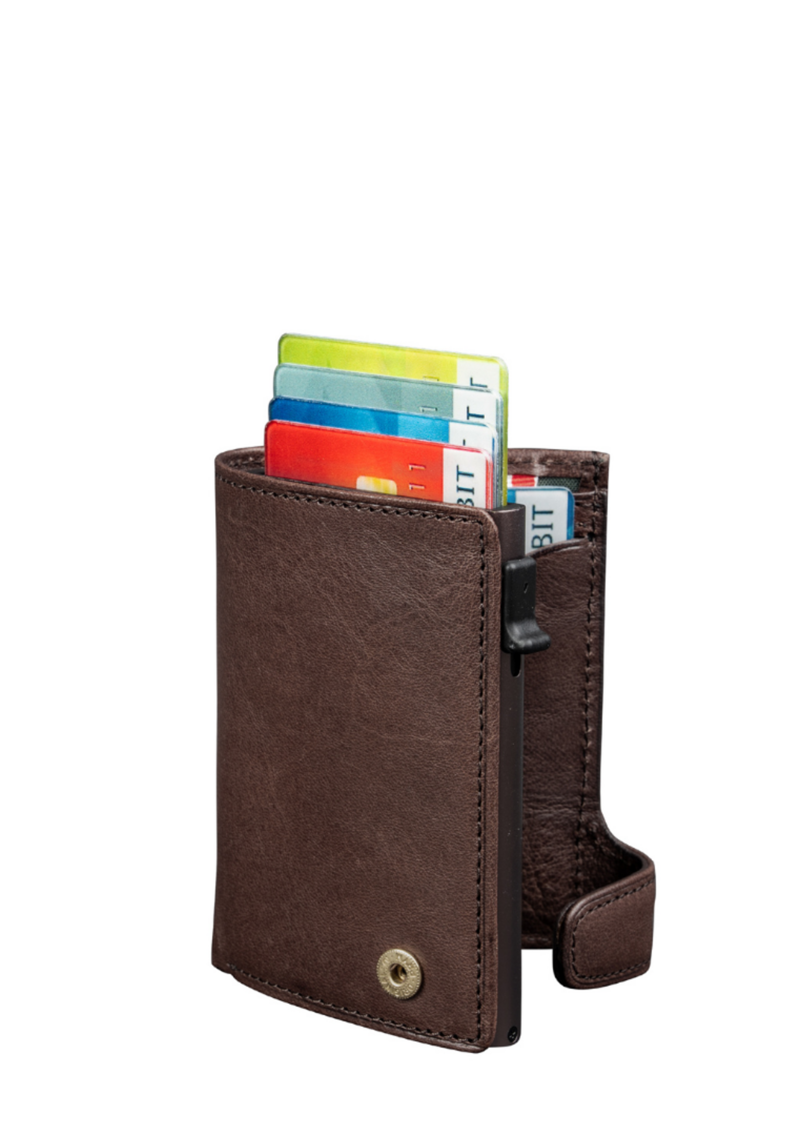 Tony Perotti Cardprotector Mini Wallet RFID met voorvak Dark Brown