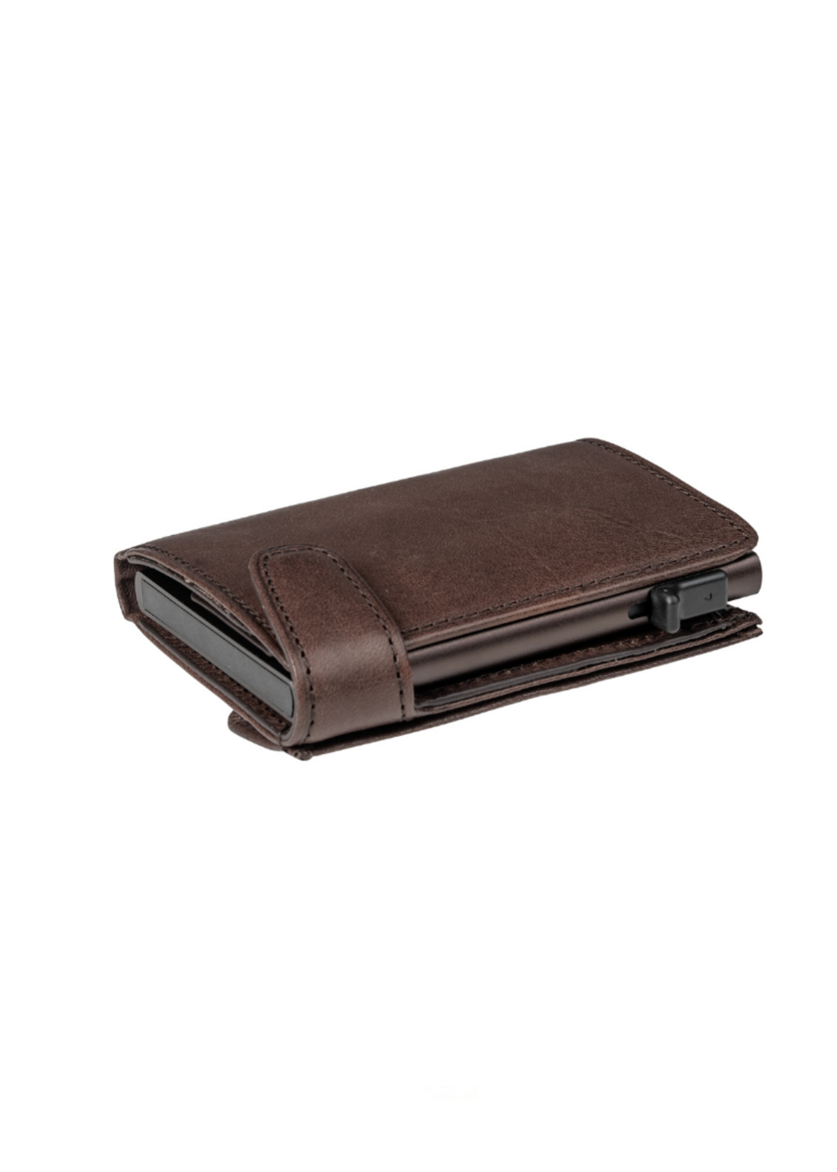 Tony Perotti Cardprotector Mini Wallet RFID met voorvak Dark Brown