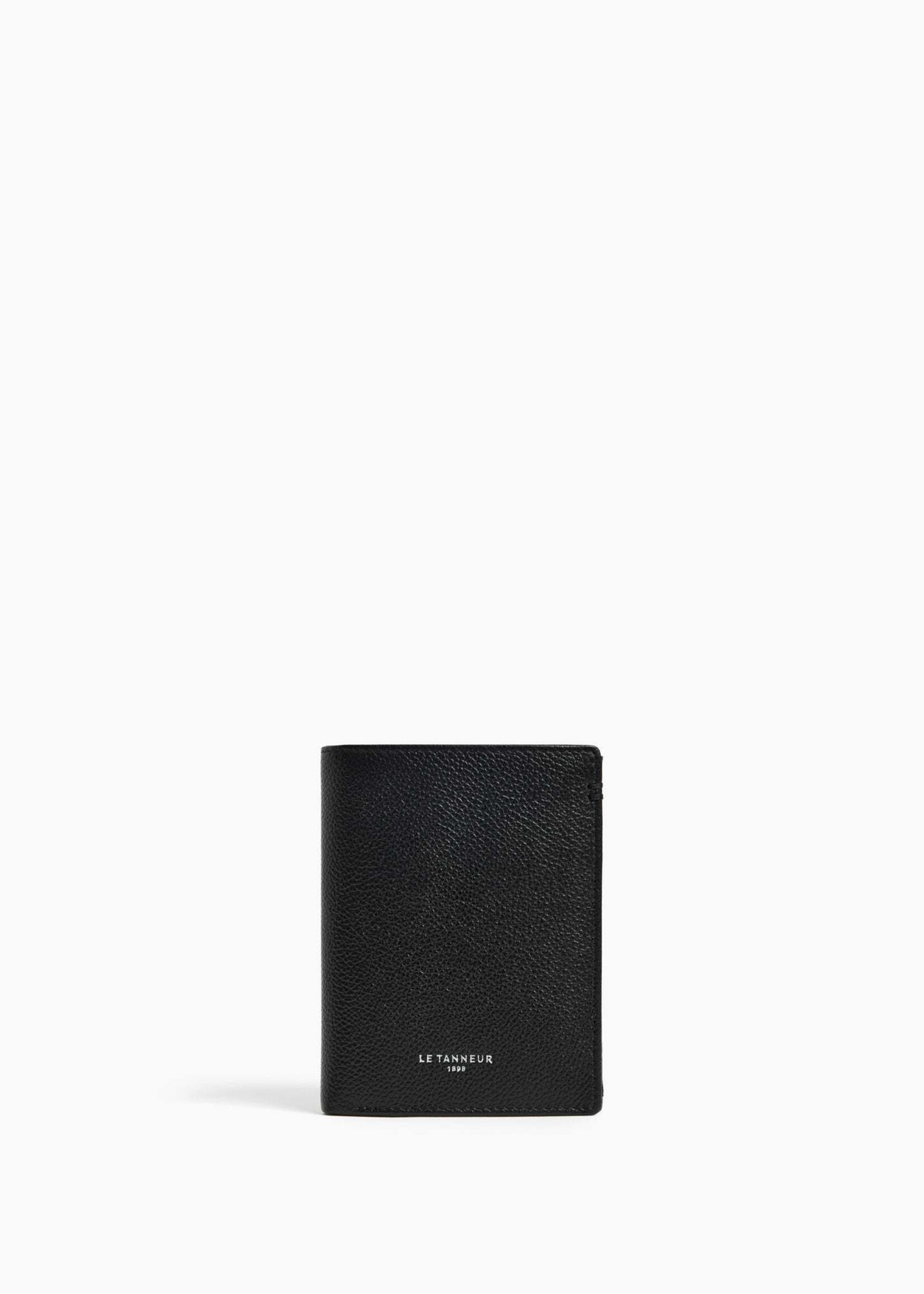Le Tanneur Portefeuille Homme 12cc + zip Grain Black
