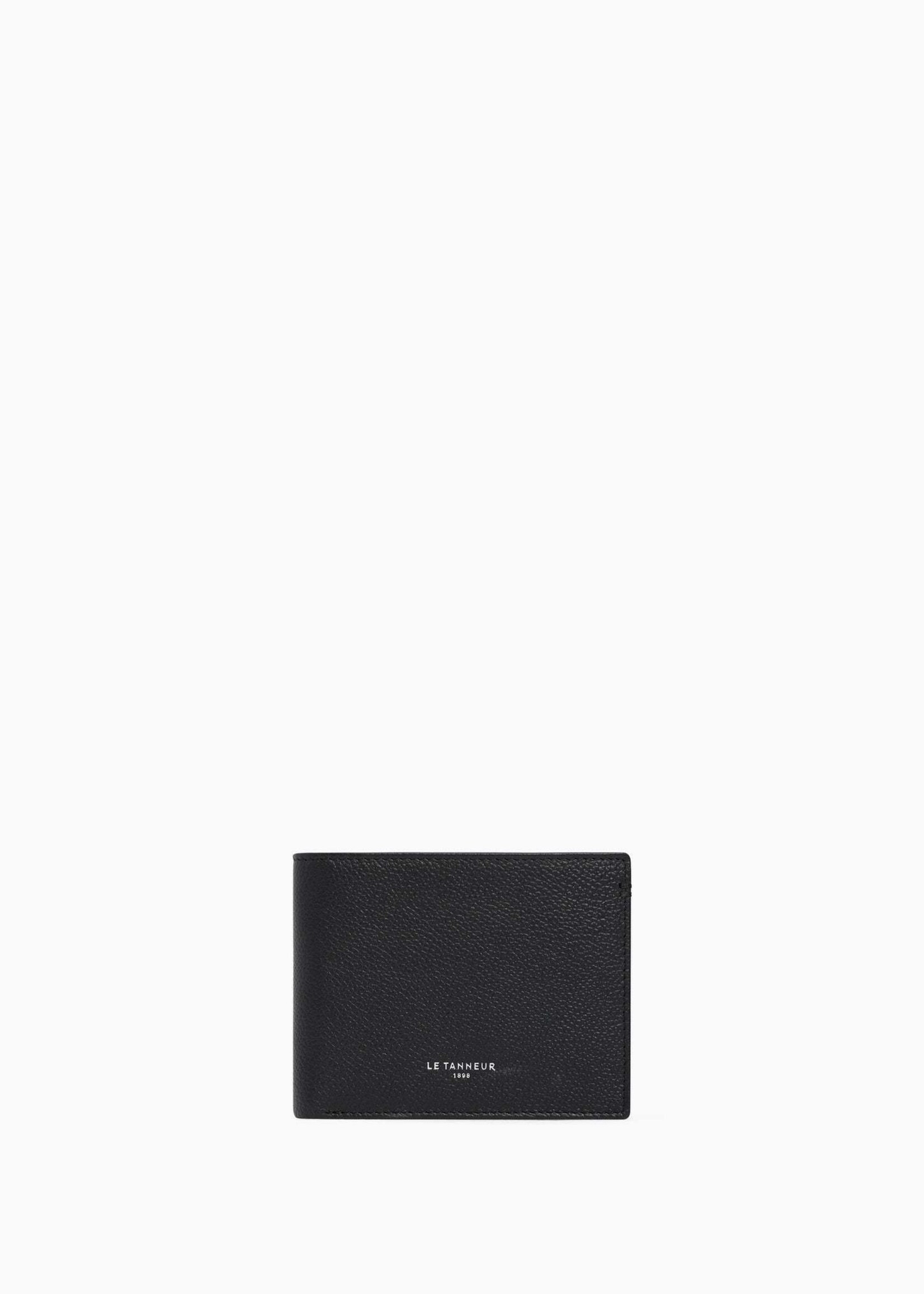 Le Tanneur Portefeuille Homme 10cc + zip Grain Black