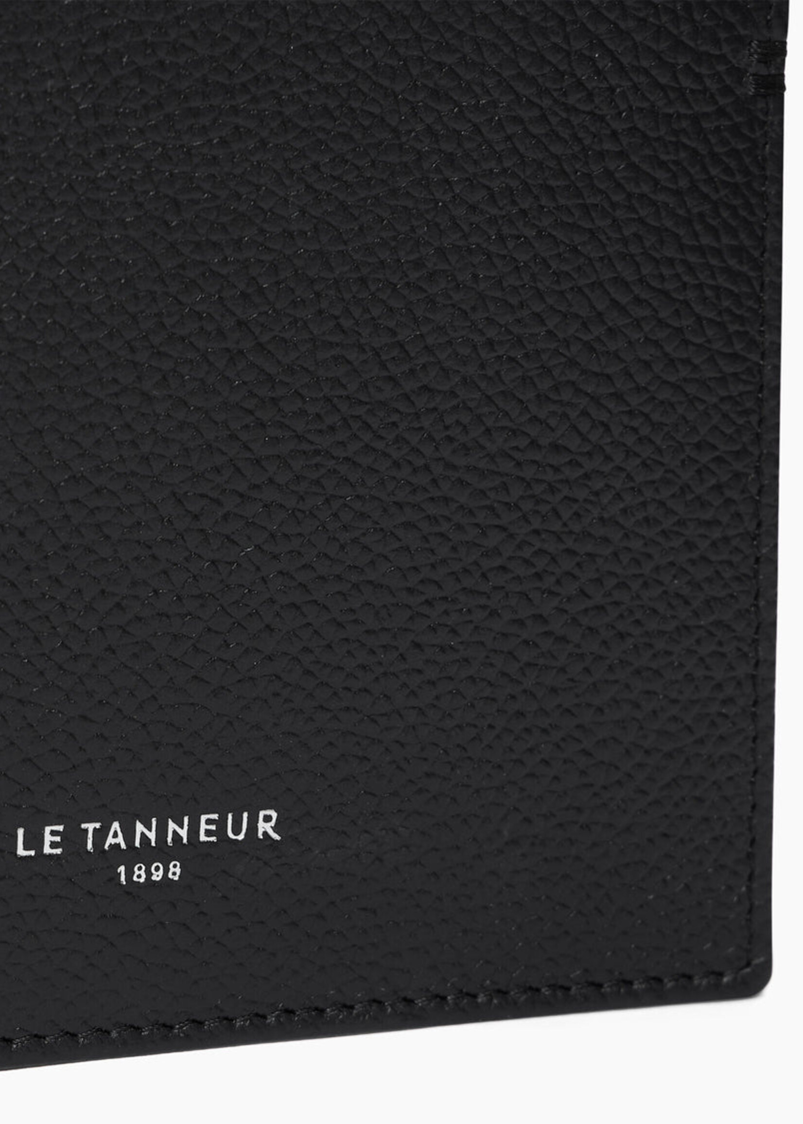 Le Tanneur Portefeuille Homme 10cc + zip Grain Black