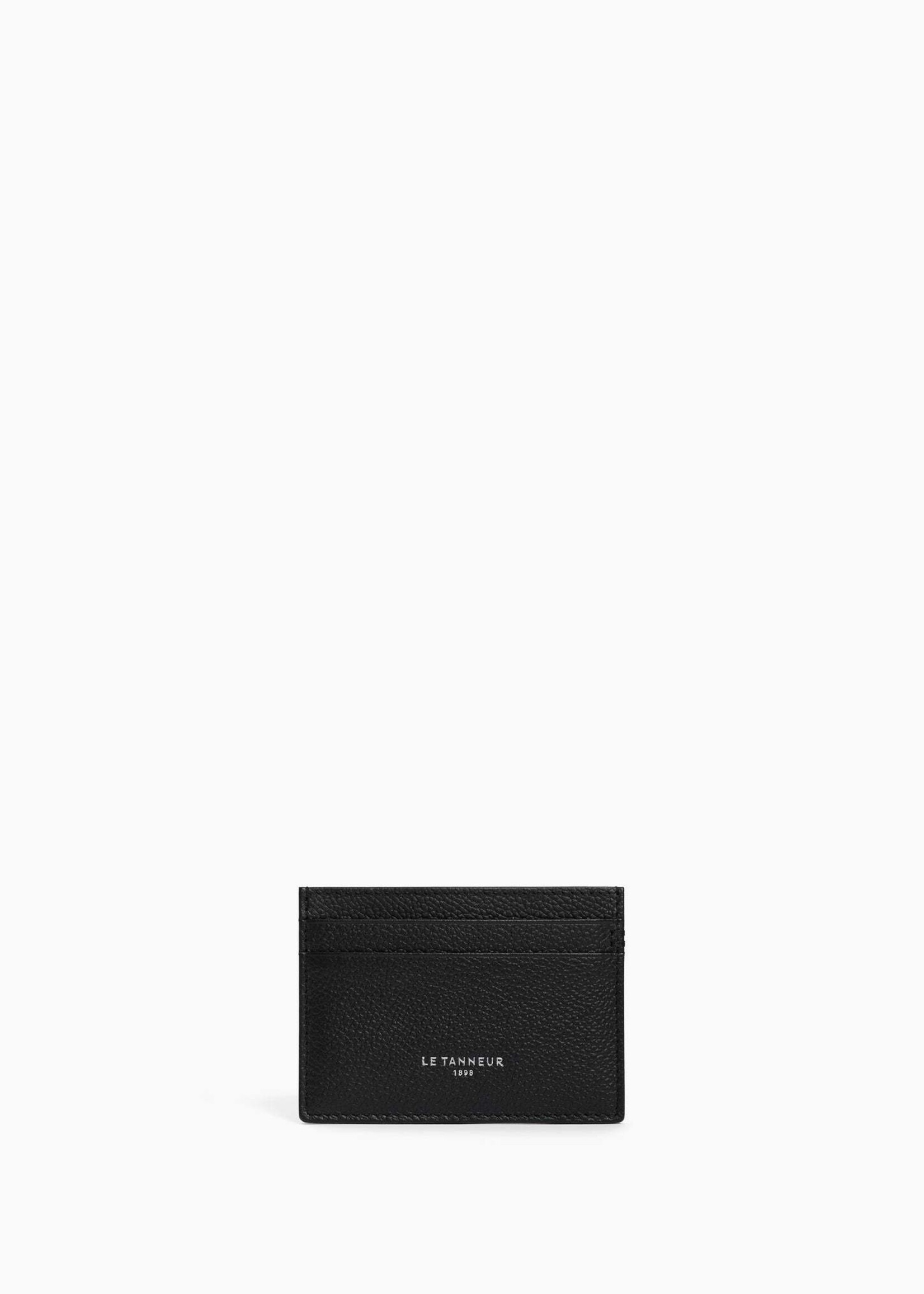 Le Tanneur Kaarthouder Homme 4cc Grain Black