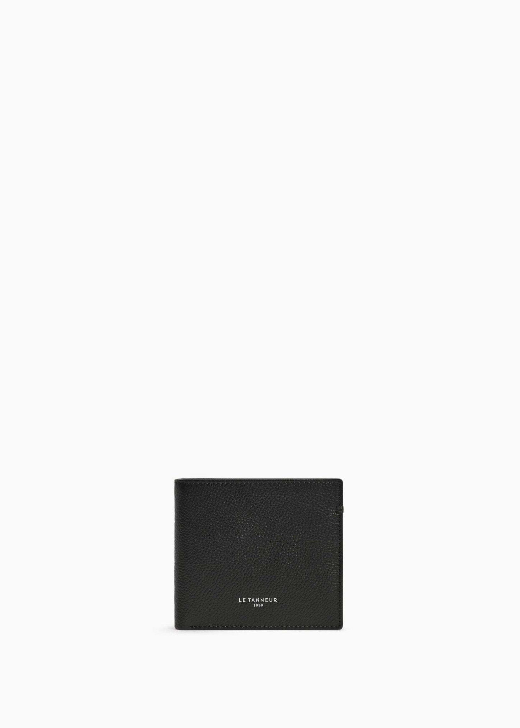 Le Tanneur Kaarthouder Homme 8cc Hor. Grain Black