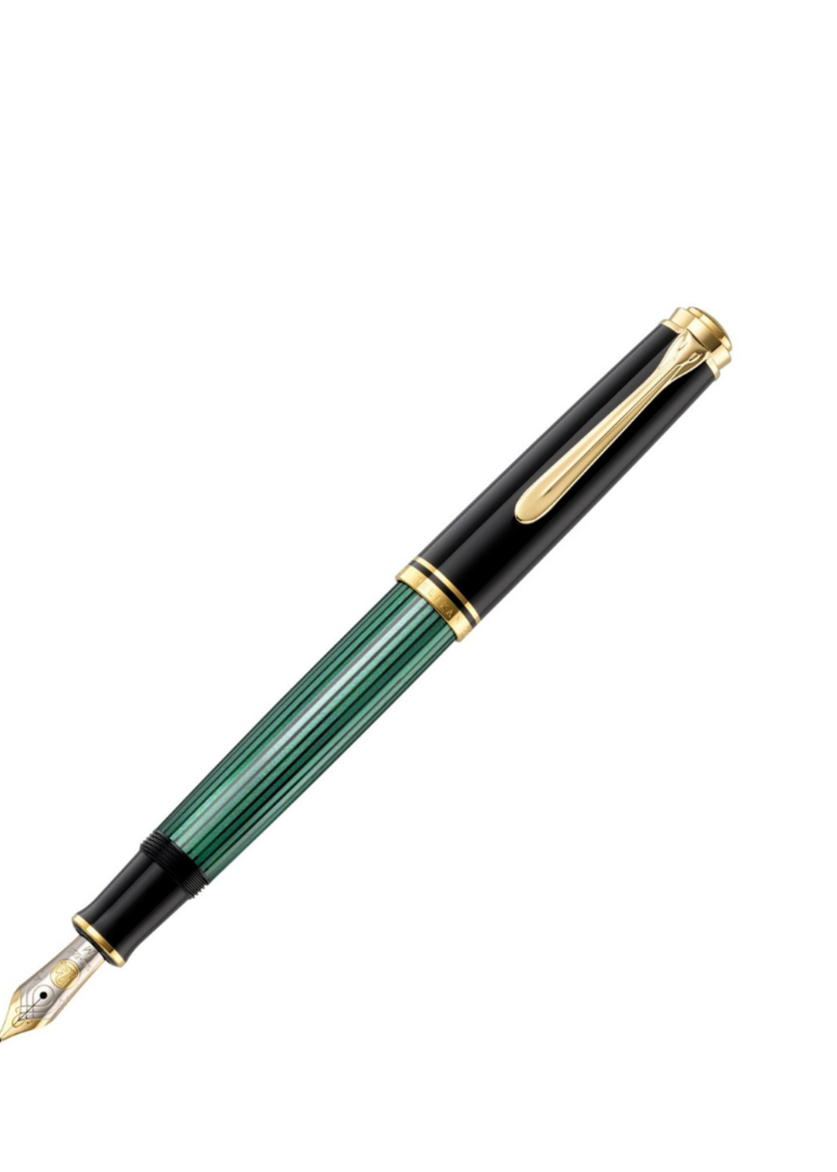 Pelikan Souverän M600 Zwart-Groen Vulpen 18K/750 F -Fijn