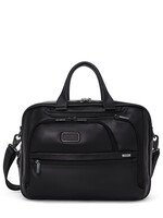 TUMI Alpha Medium Black Leather Uitbreidbare Businesstas 15"