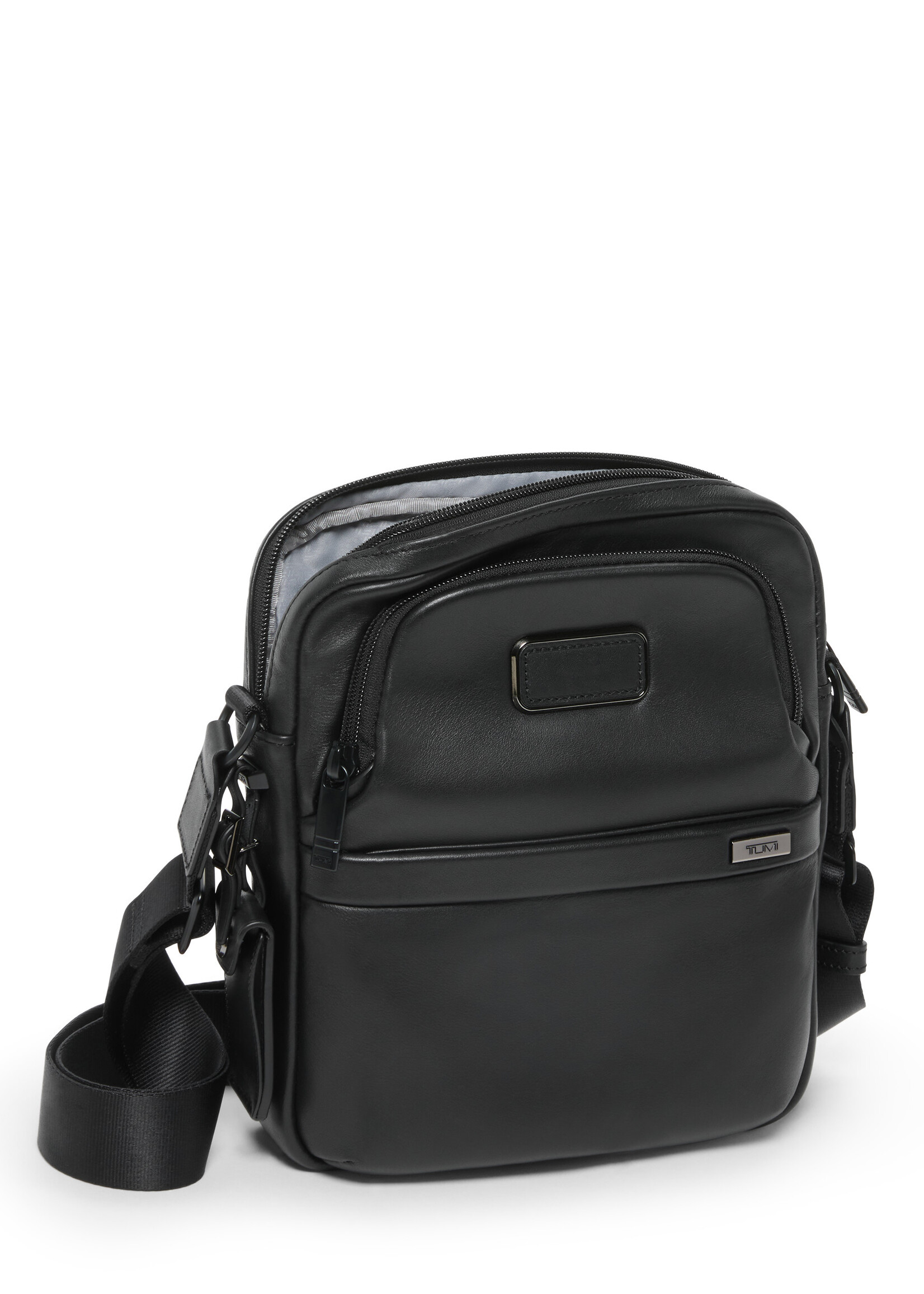 TUMI Alpha Black Leather Medium CrossBody
