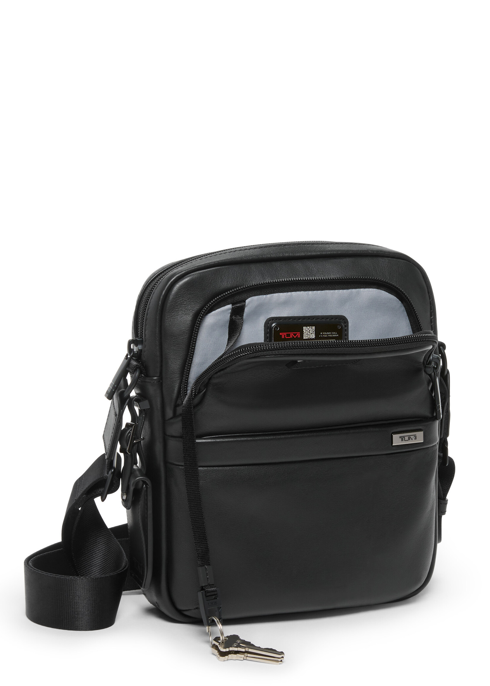 TUMI Alpha Black Leather Medium CrossBody