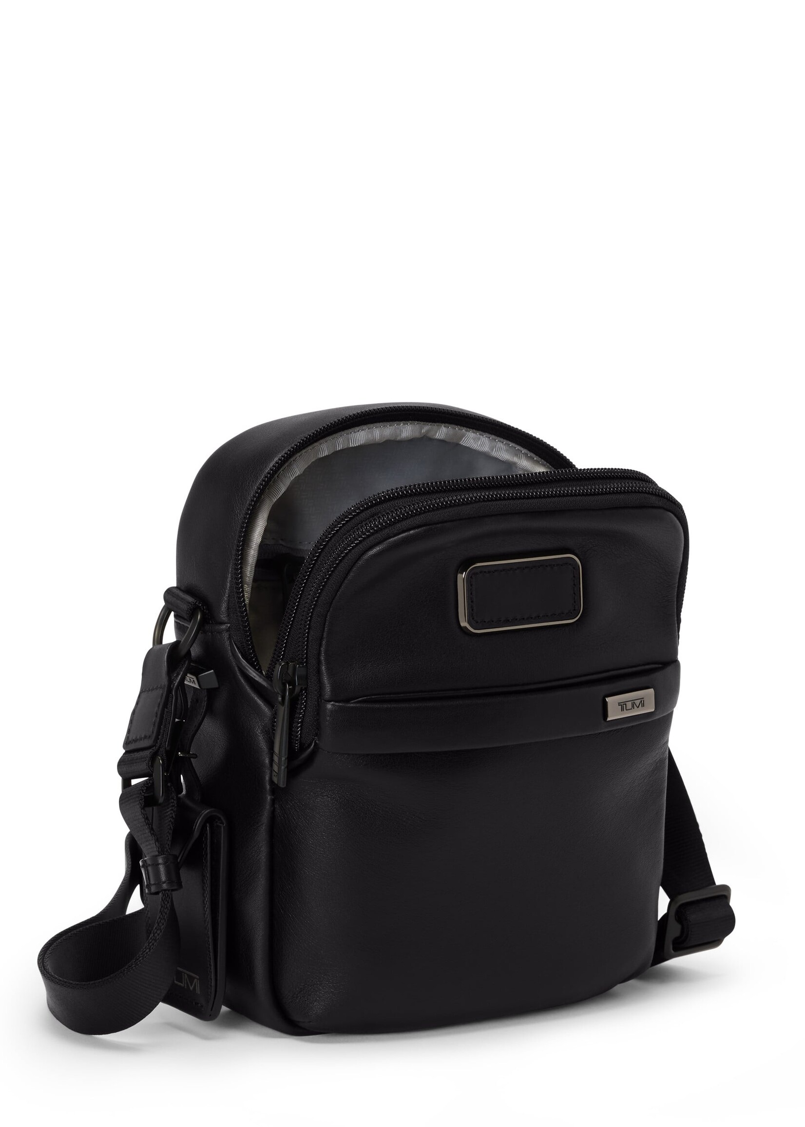 TUMI Alpha Black Leather Small CrossBody