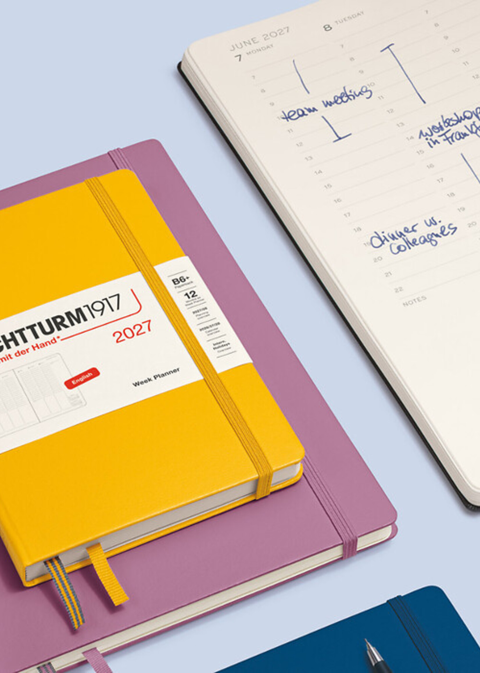 Leuchtturm1917 Agenda 2027 Medium Hard  Cover Weekly Vert. Dusty Rose