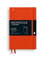 Monocle by Leuchtturm1917 Linnen Accordion Notebook Dotted B6+ HardCover - Mandarin