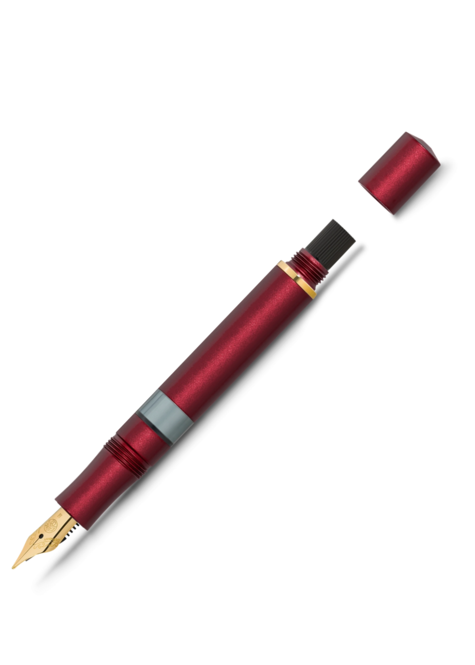 Kaweco Piston Al Sport Bordeaux F-Fijn