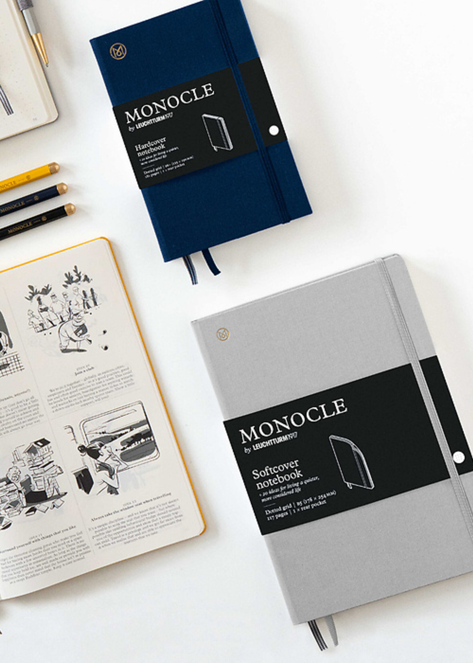 Monocle by Leuchtturm1917 Notebook B5 Softcover - Light Grey dotted