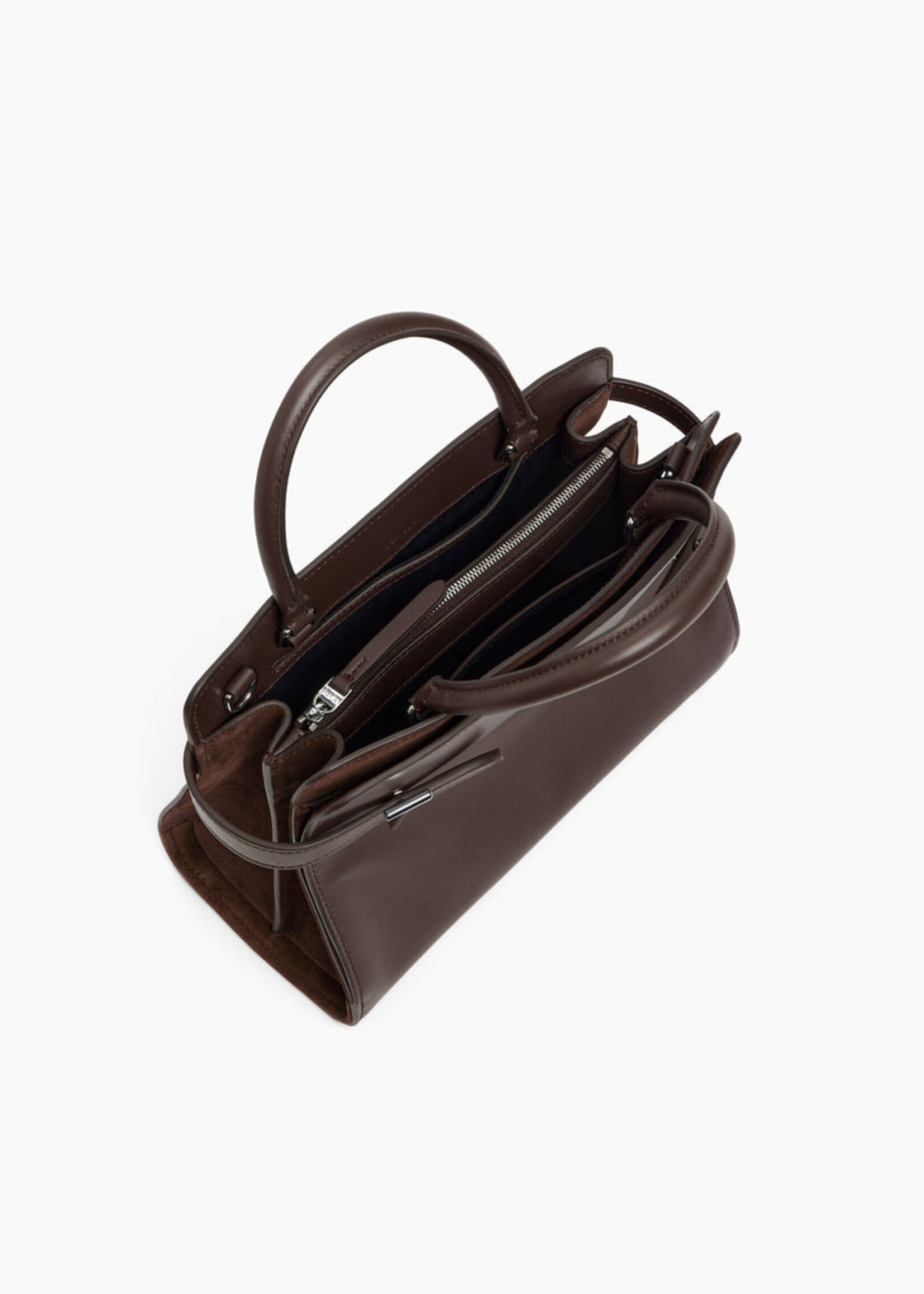 Le Tanneur Emilie grote Handtas O Casual Ebony Suede