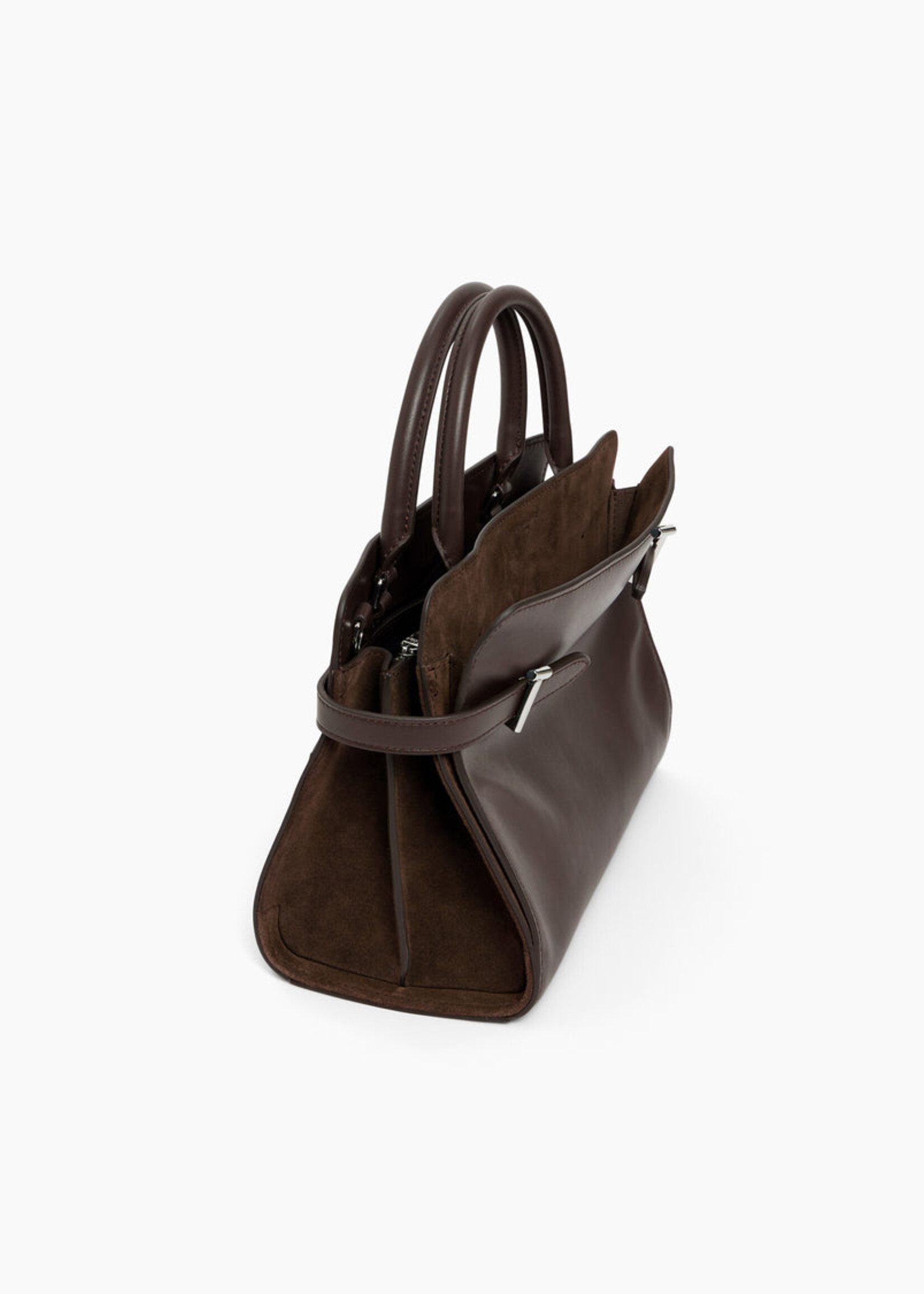 Le Tanneur Emilie grote Handtas O Casual Ebony Suede
