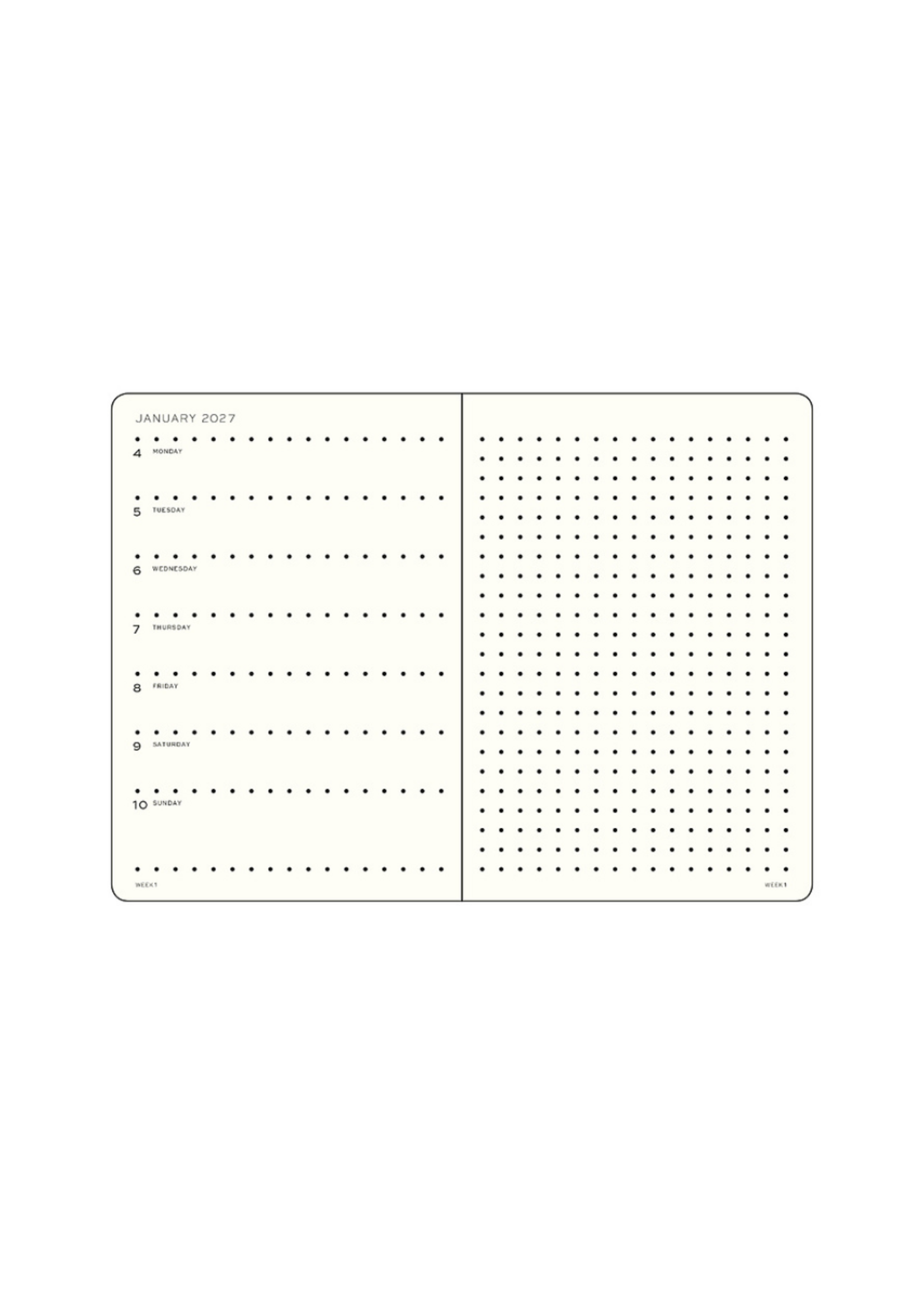 Leuchtturm1917 Agenda 2027 Medium Hard Cover Weekly/Note Dotted Indigo